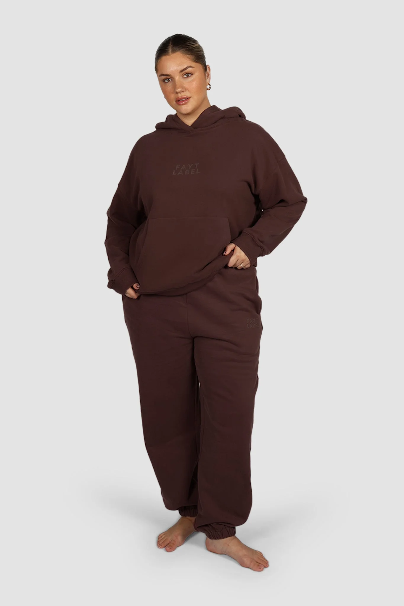 FAYT LOGO HOODIE CHOCOLATE - Image 11