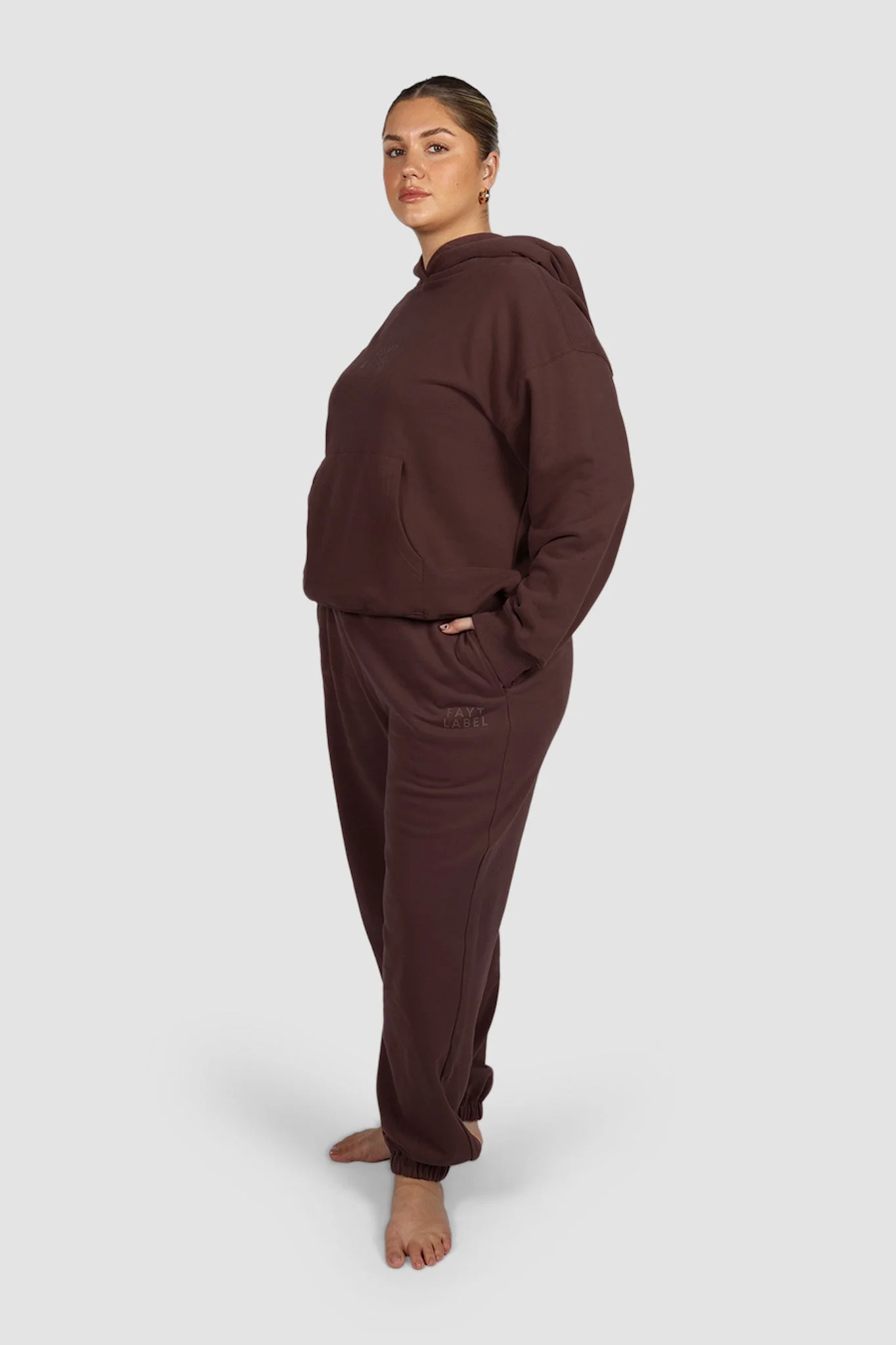 FAYT LOGO HOODIE CHOCOLATE - Image 6