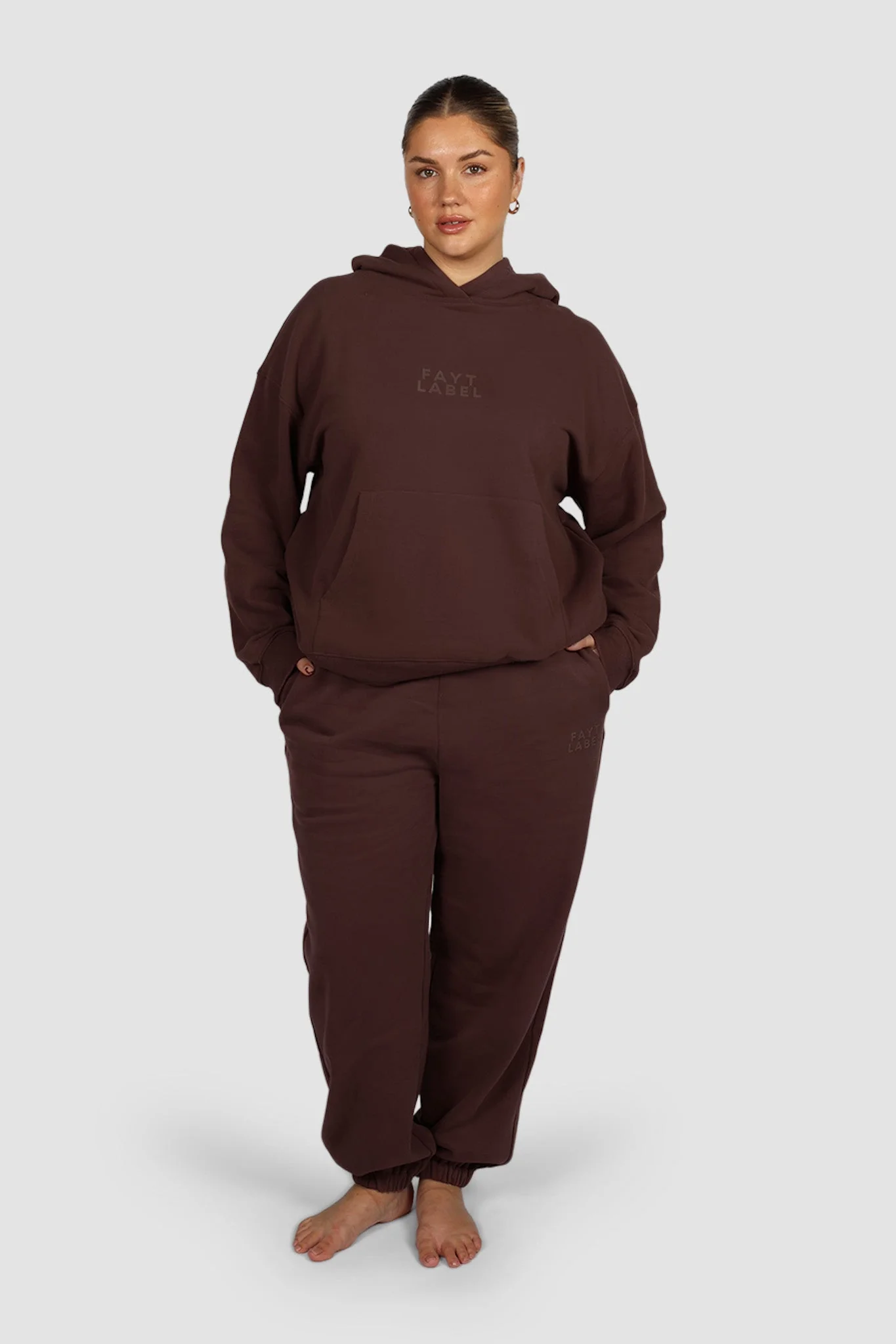 FAYT LOGO HOODIE CHOCOLATE - Image 8