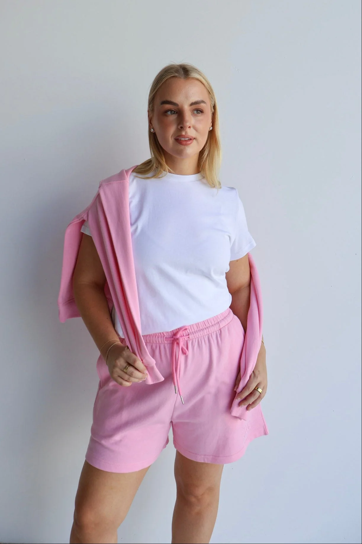 FAYT LOGO SWEAT SHORT PINK
