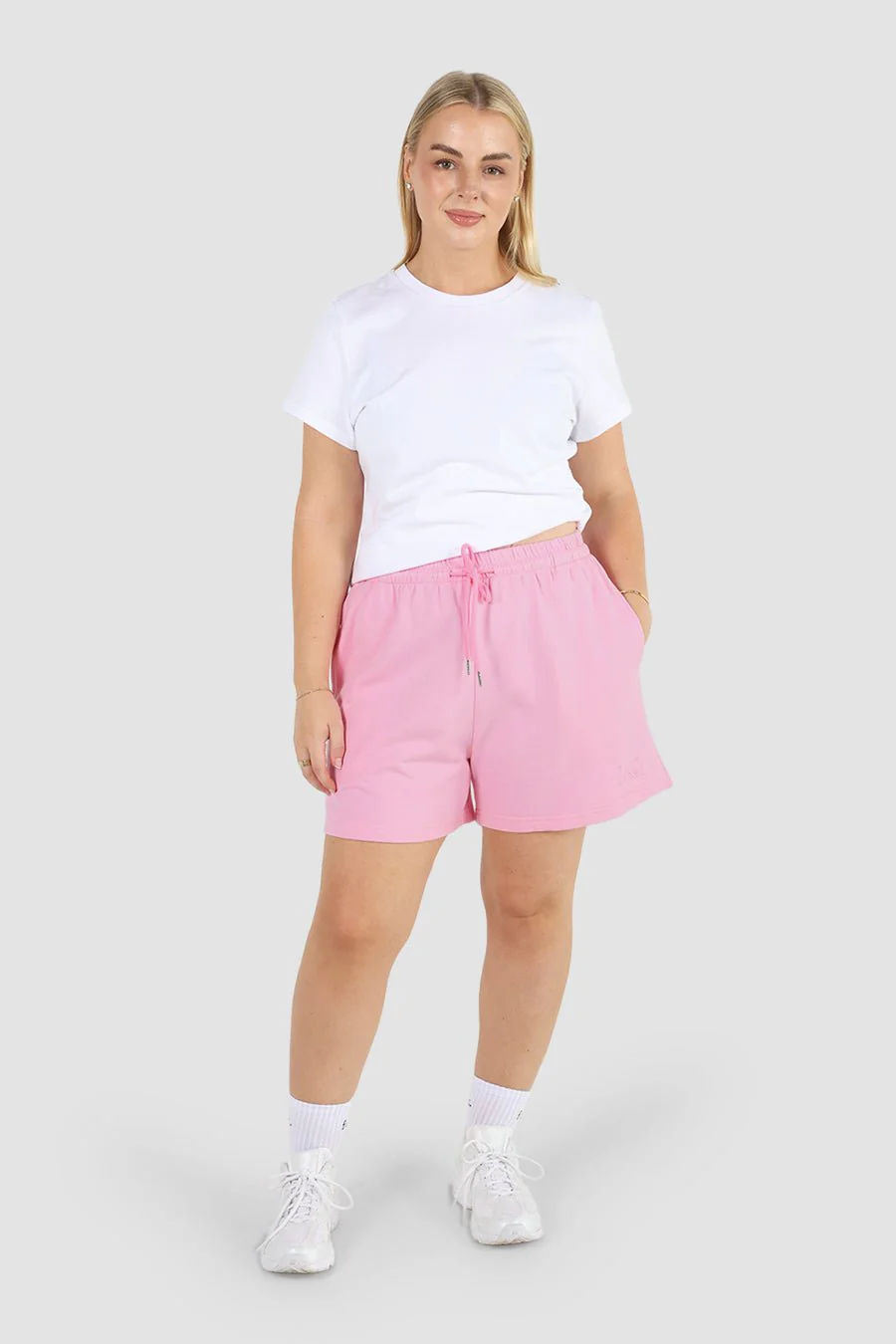 FAYT LOGO SWEAT SHORT PINK - Image 2