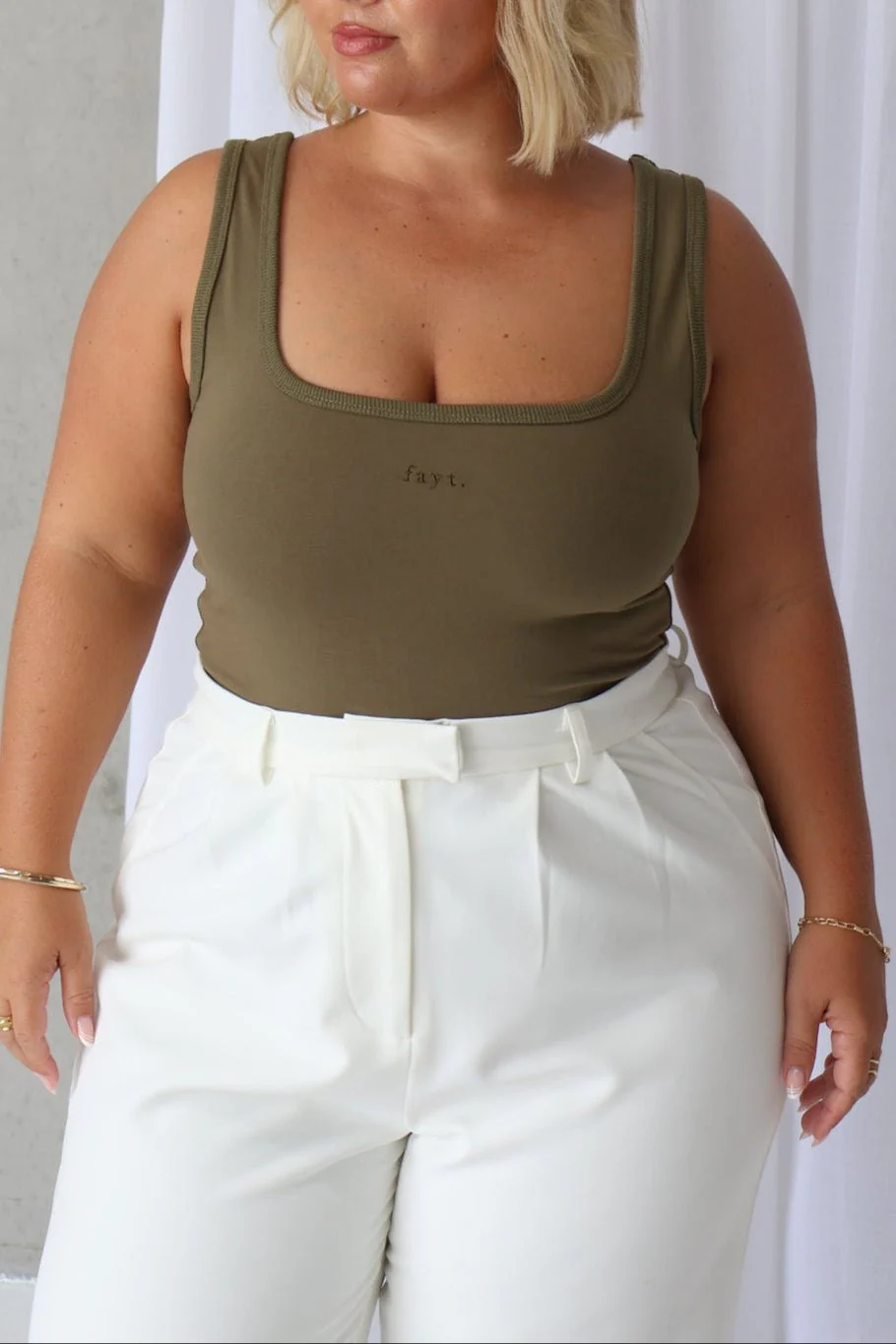 FAYT LOGO TANK OLIVE - Image 7