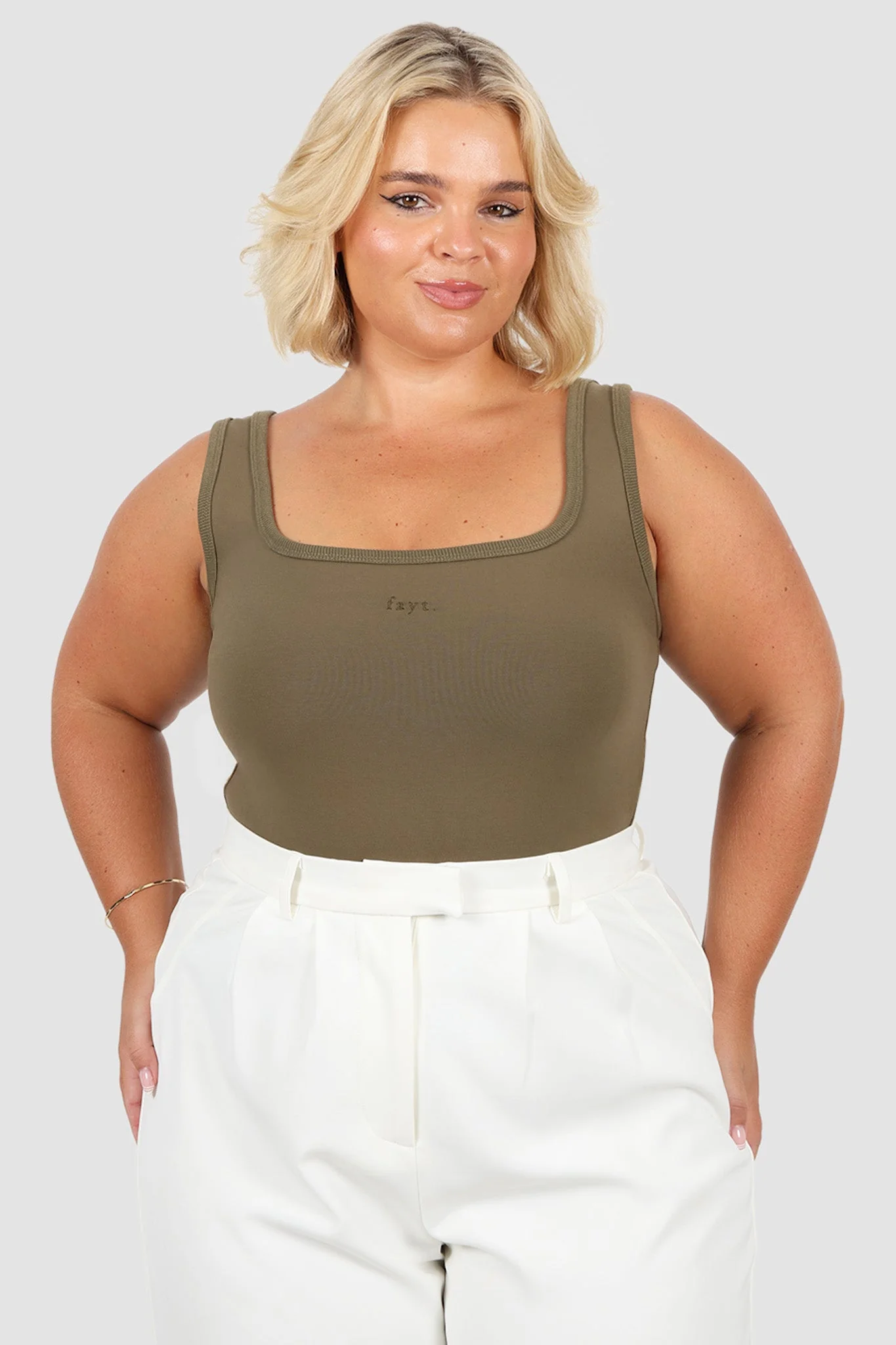 FAYT LOGO TANK OLIVE - Image 8