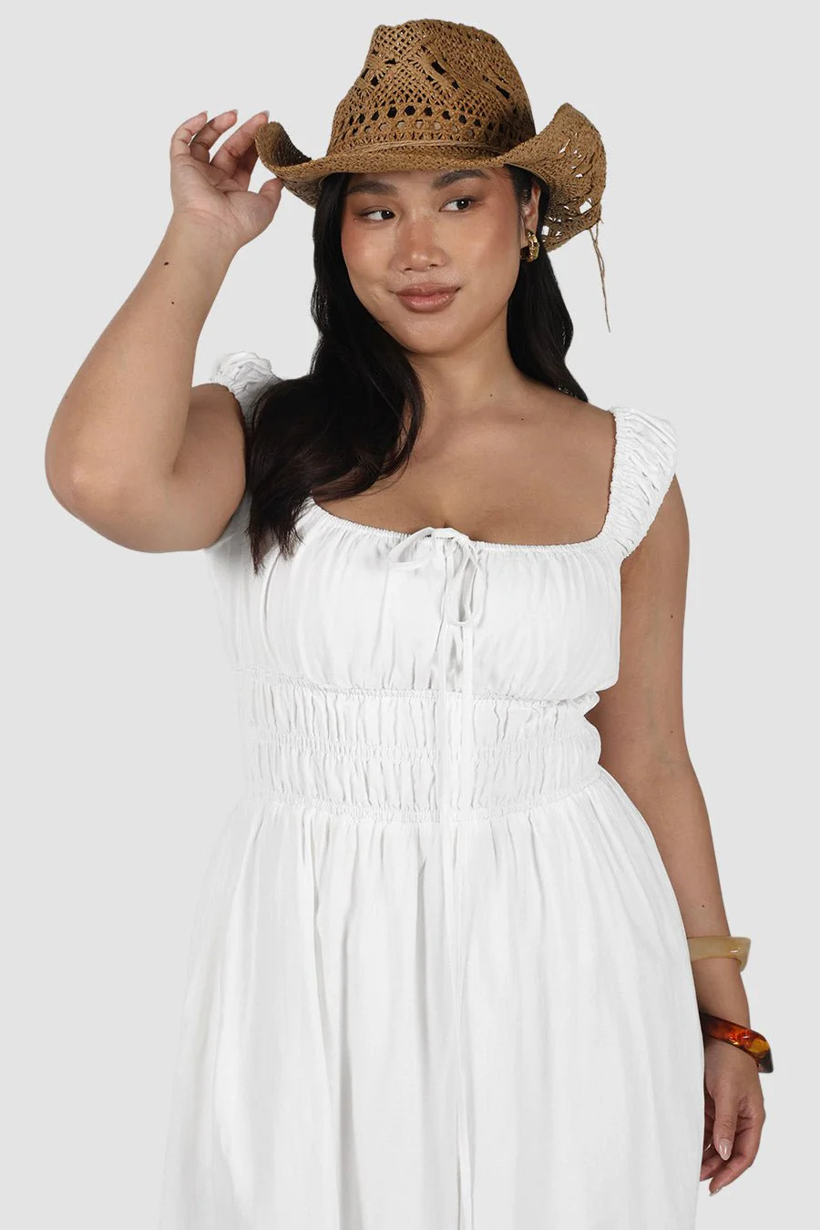 FAYT STRAW HAT TAN