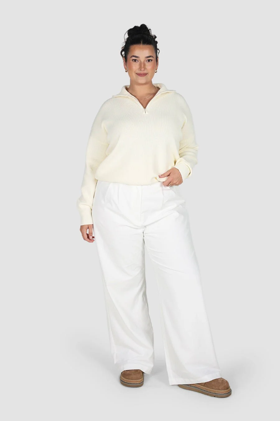 FLETCHER ZIP KNIT MILK - Image 2