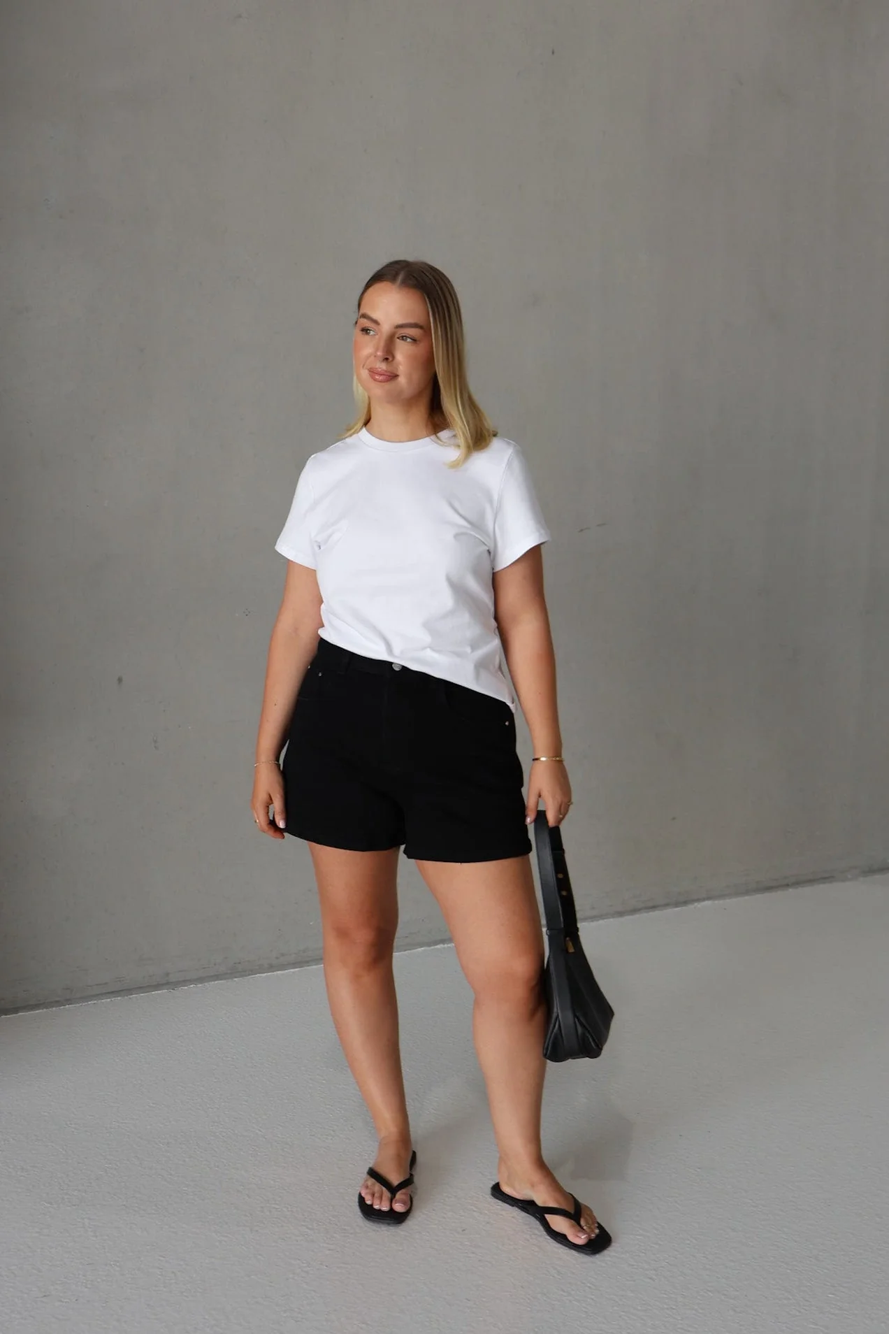 GREER DENIM SHORT BLACK
