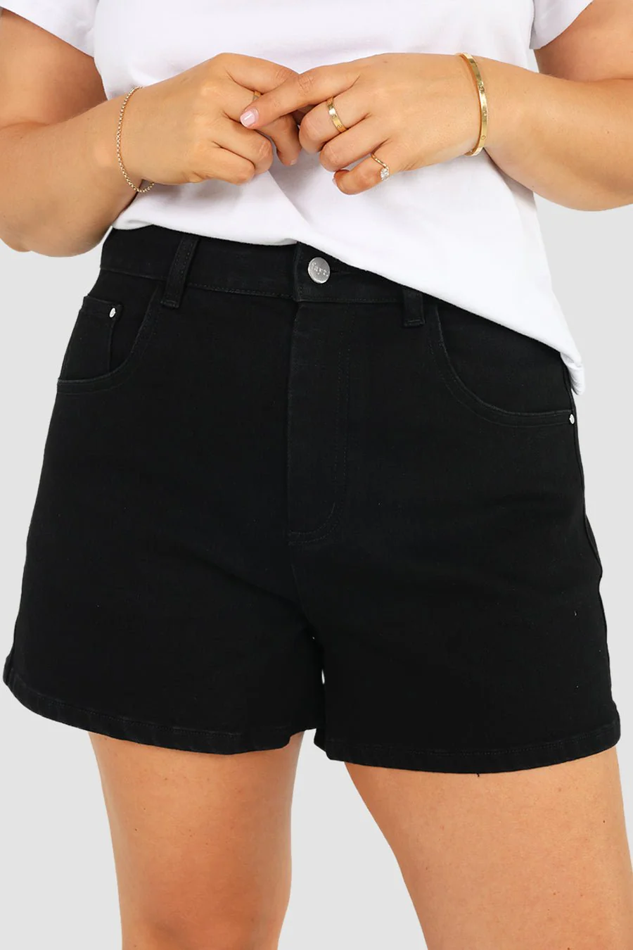 GREER DENIM SHORT BLACK - Image 4
