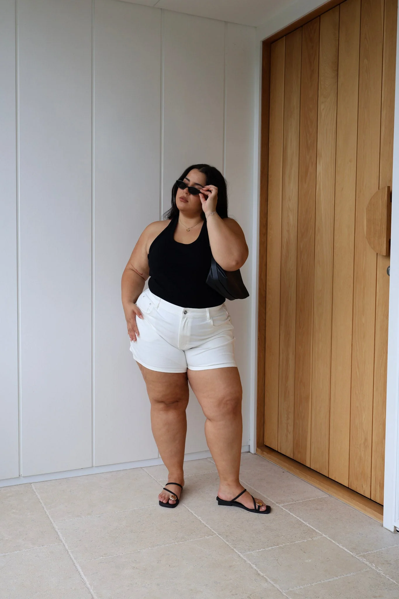 GREER DENIM SHORT WHITE
