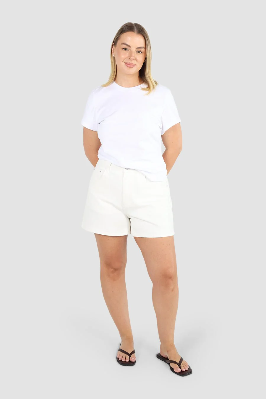 GREER DENIM SHORT WHITE - Image 2
