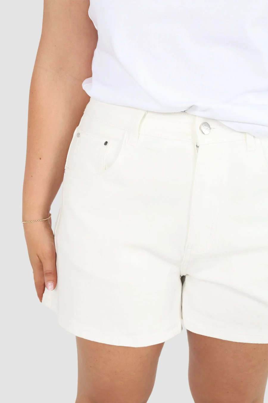 GREER DENIM SHORT WHITE - Image 5