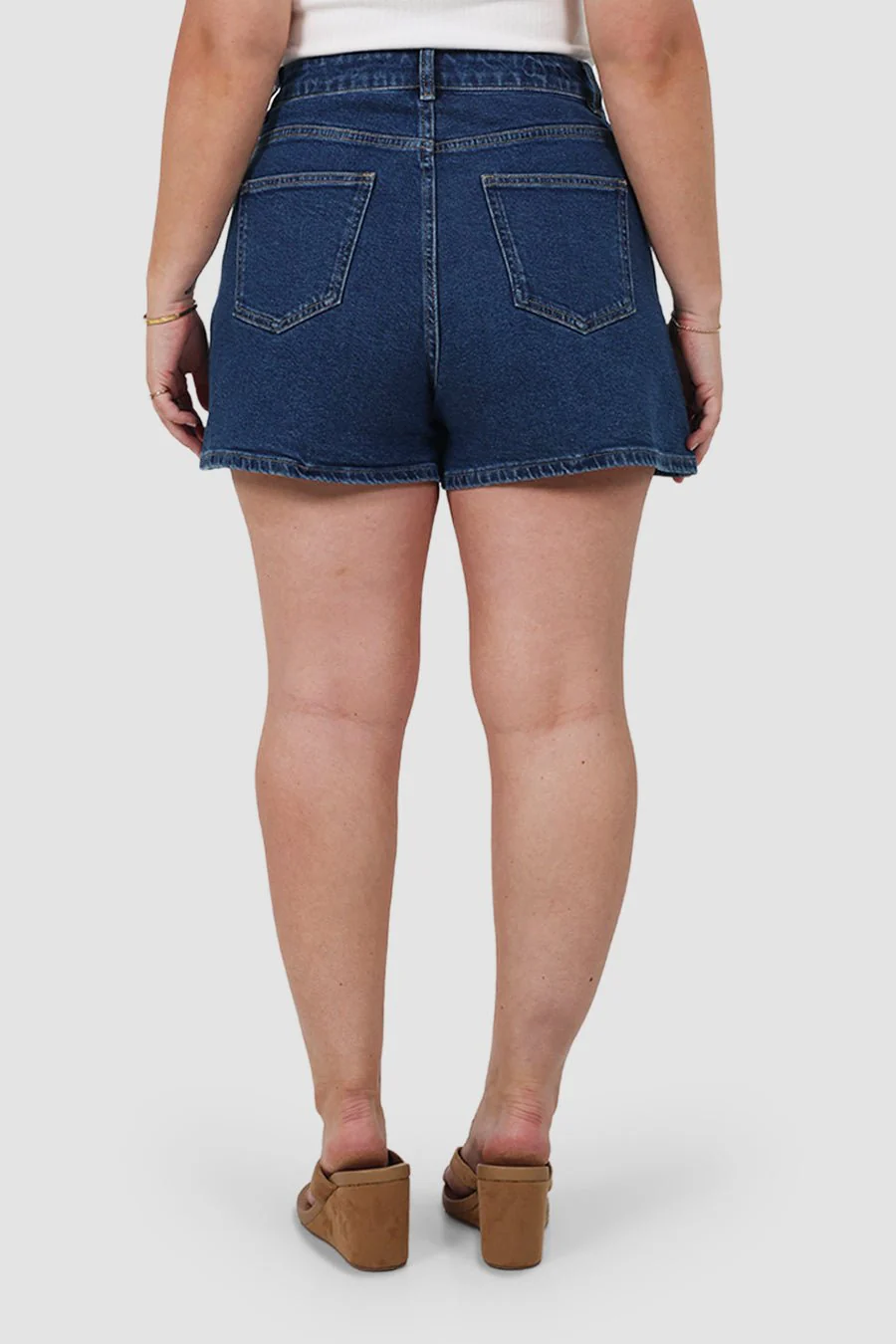 GREER DENIM SHORTS MID BLUE - Image 5