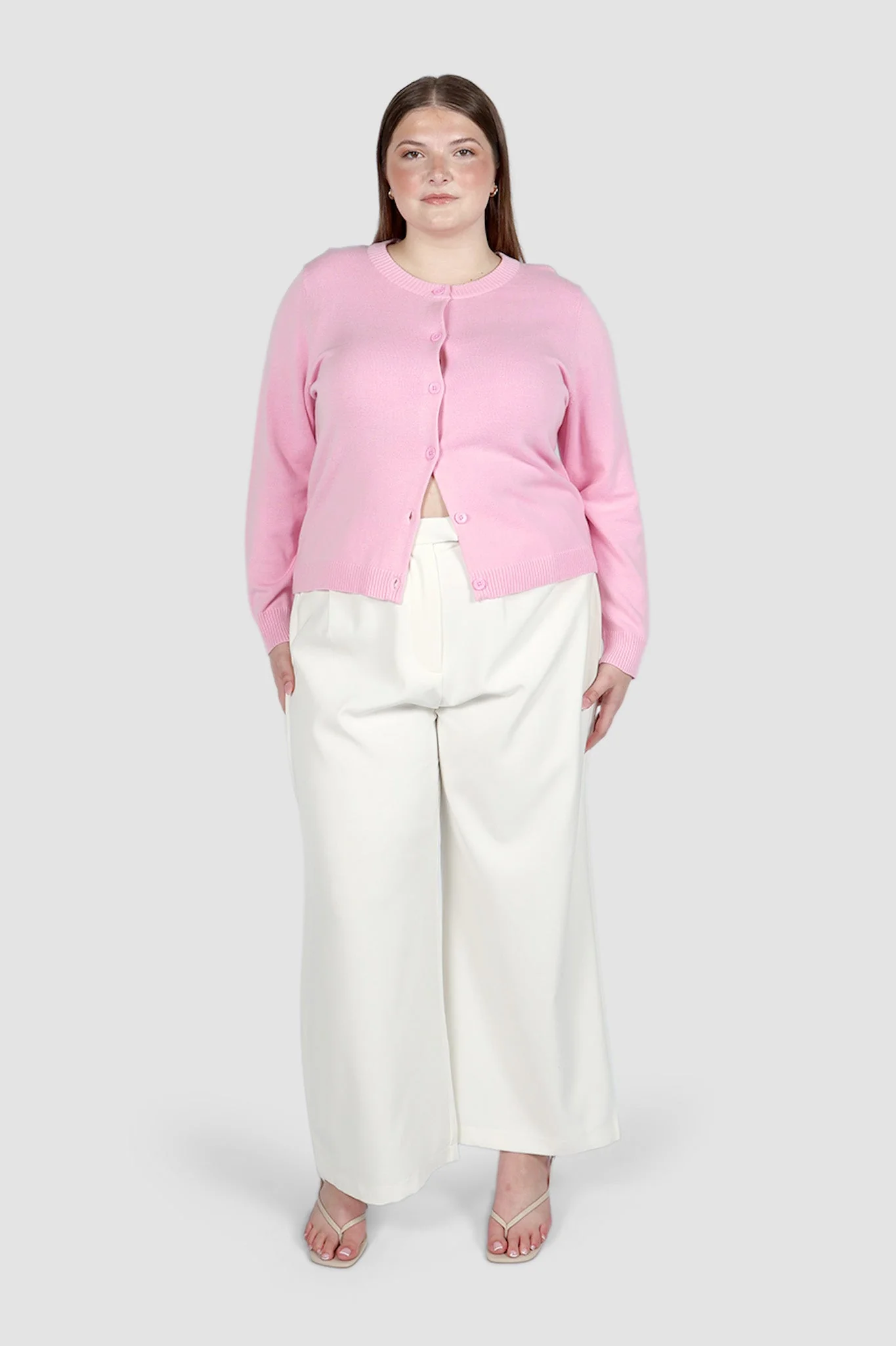 GWEN KNIT CARDIGAN SOFT PINK - Image 2