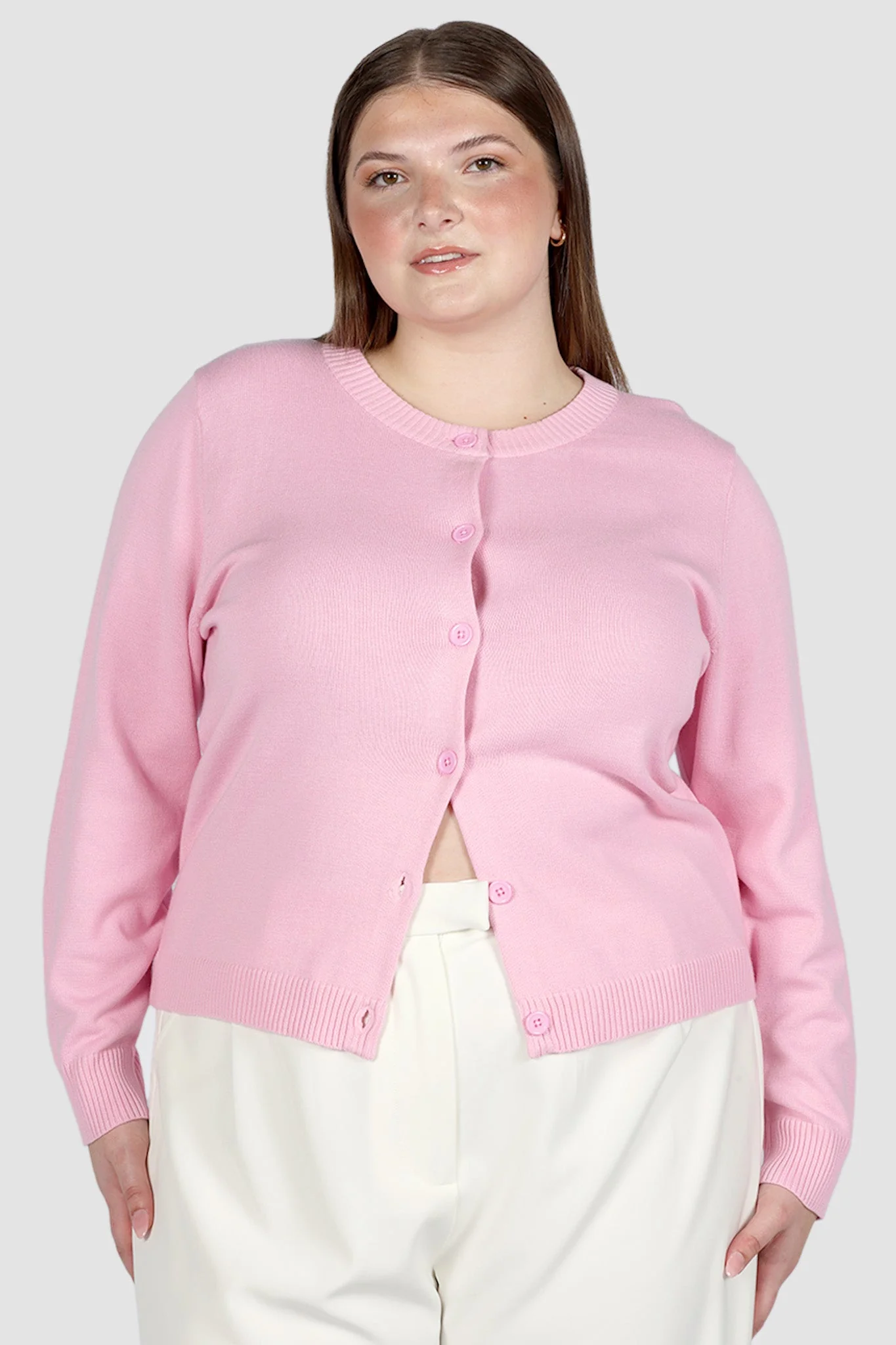 GWEN KNIT CARDIGAN SOFT PINK - Image 4