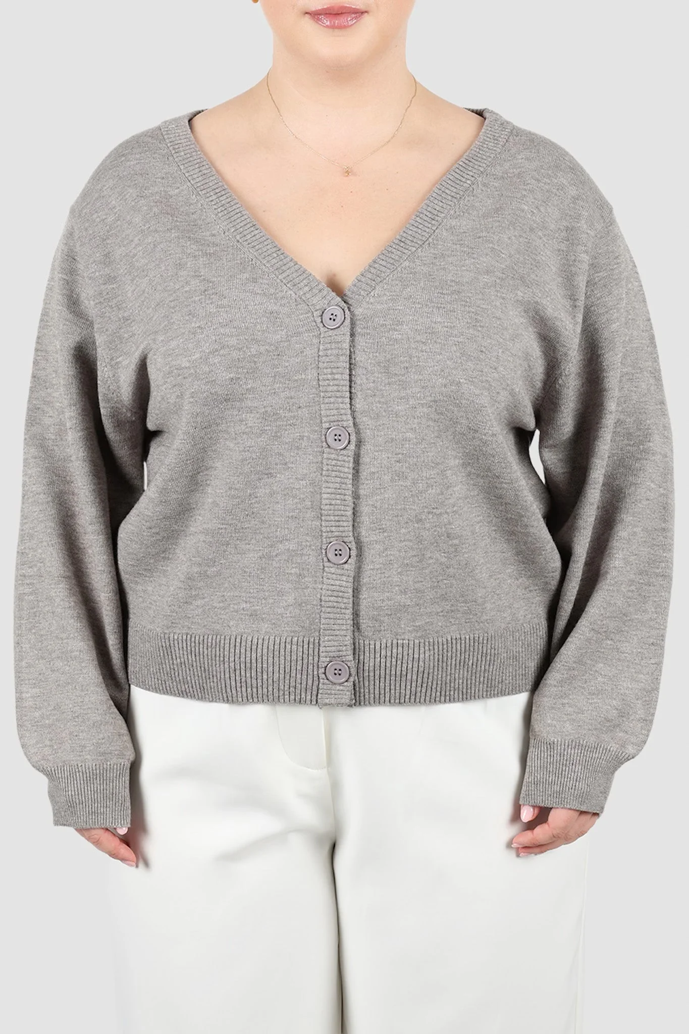 HARRIET CARDIGAN GREY MARLE - Image 6