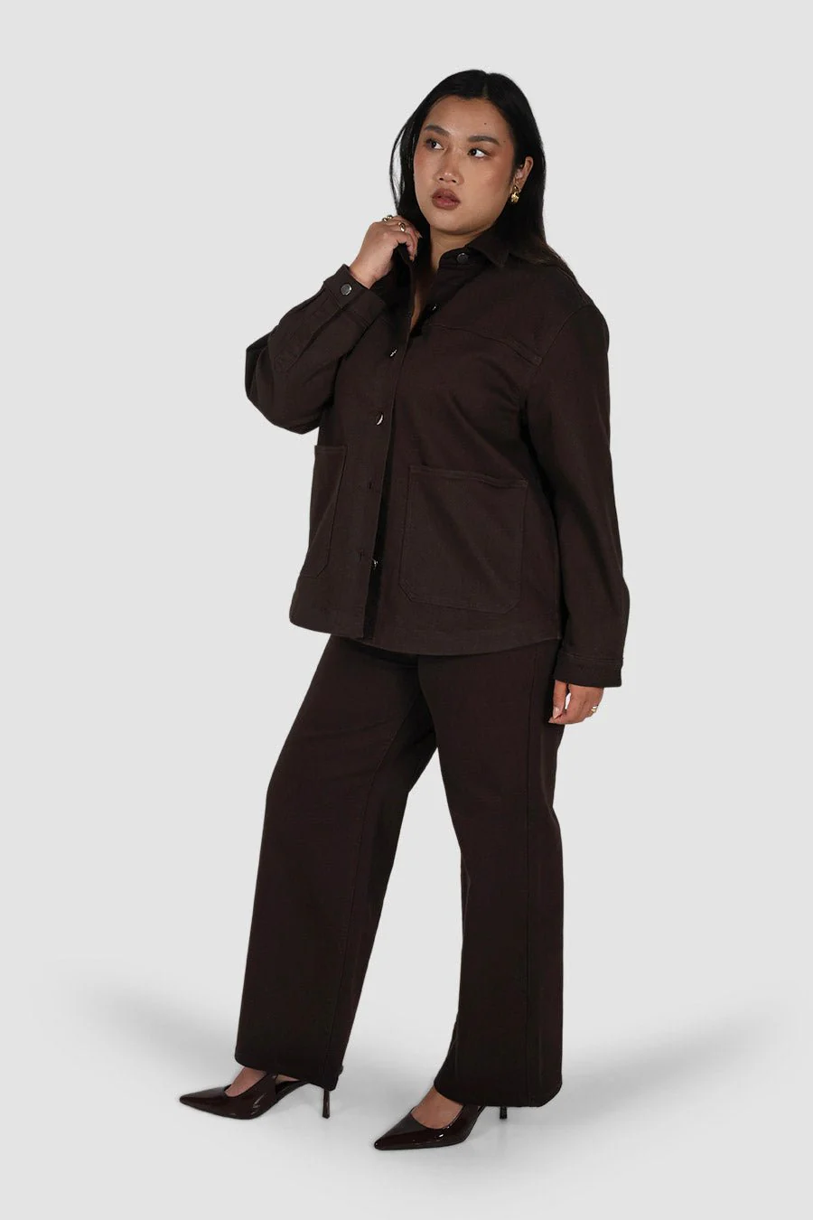 HARRINGTON DENIM JACKET ESPRESSO - Image 4