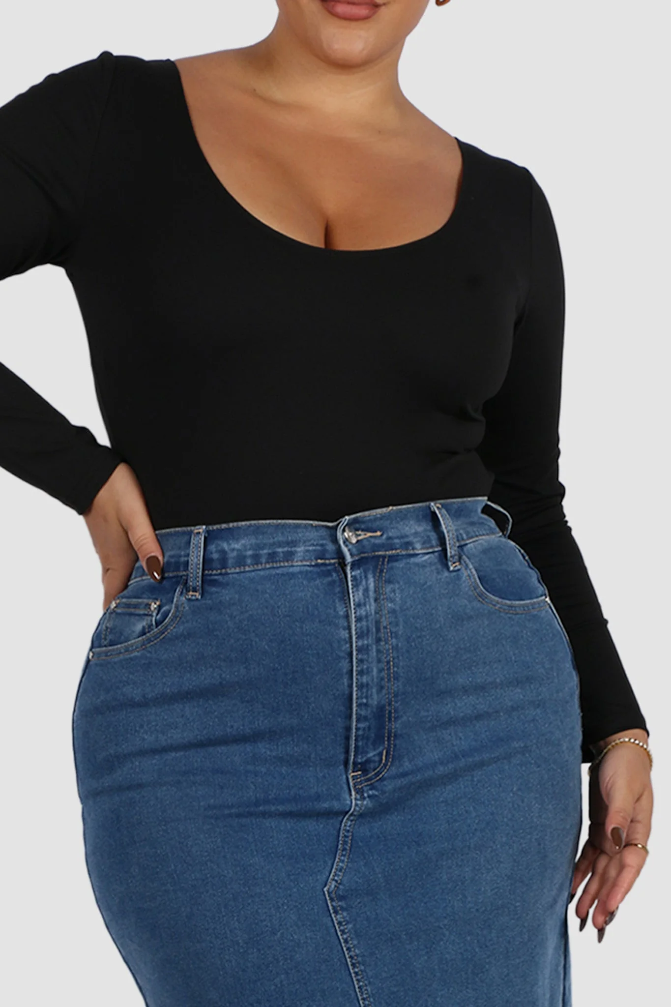 HUDSON MIDI SKIRT DEEP BLUE - Image 7