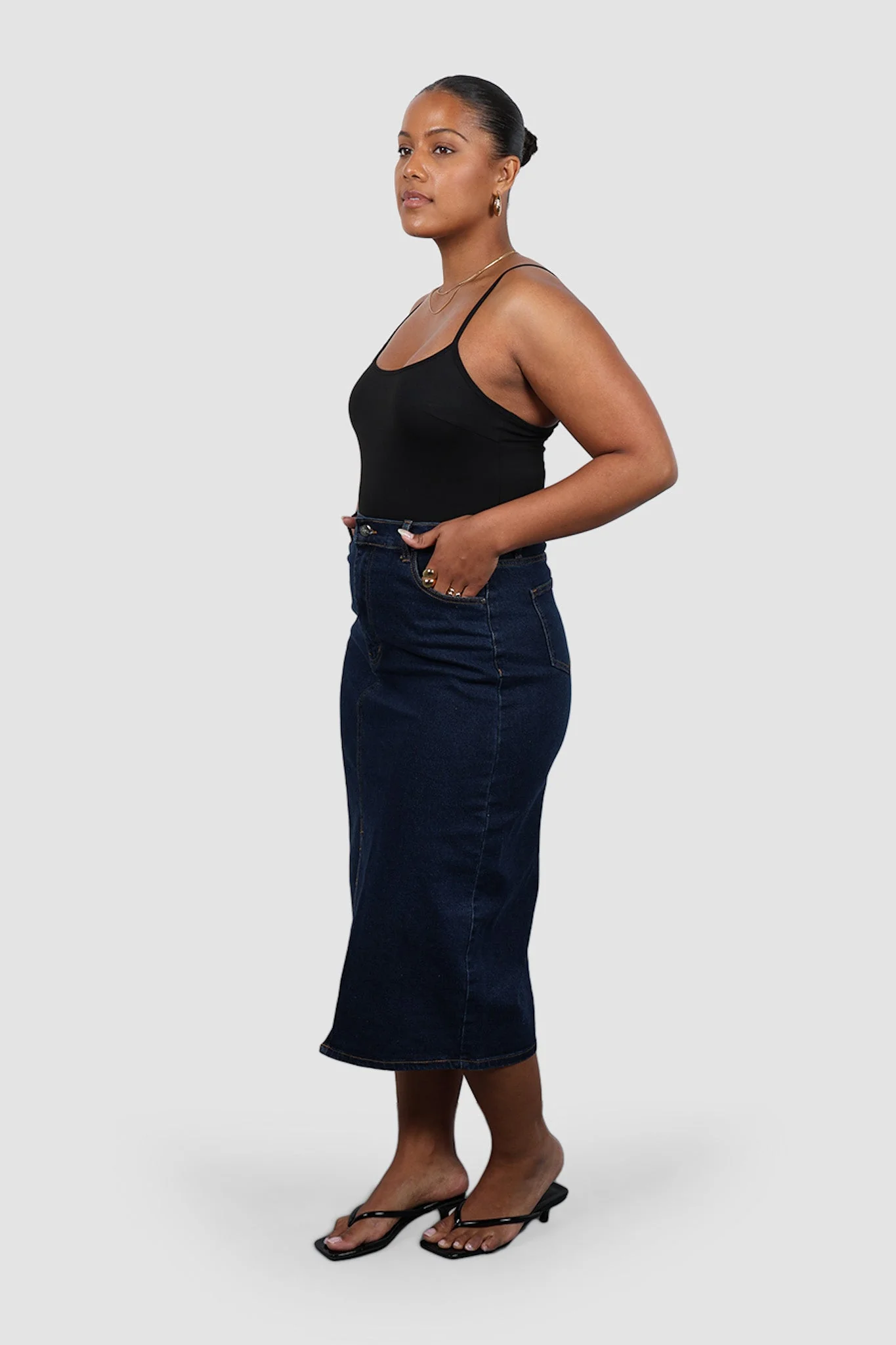 HUDSON MIDI SKIRT MIDNIGHT BLUE - Image 17