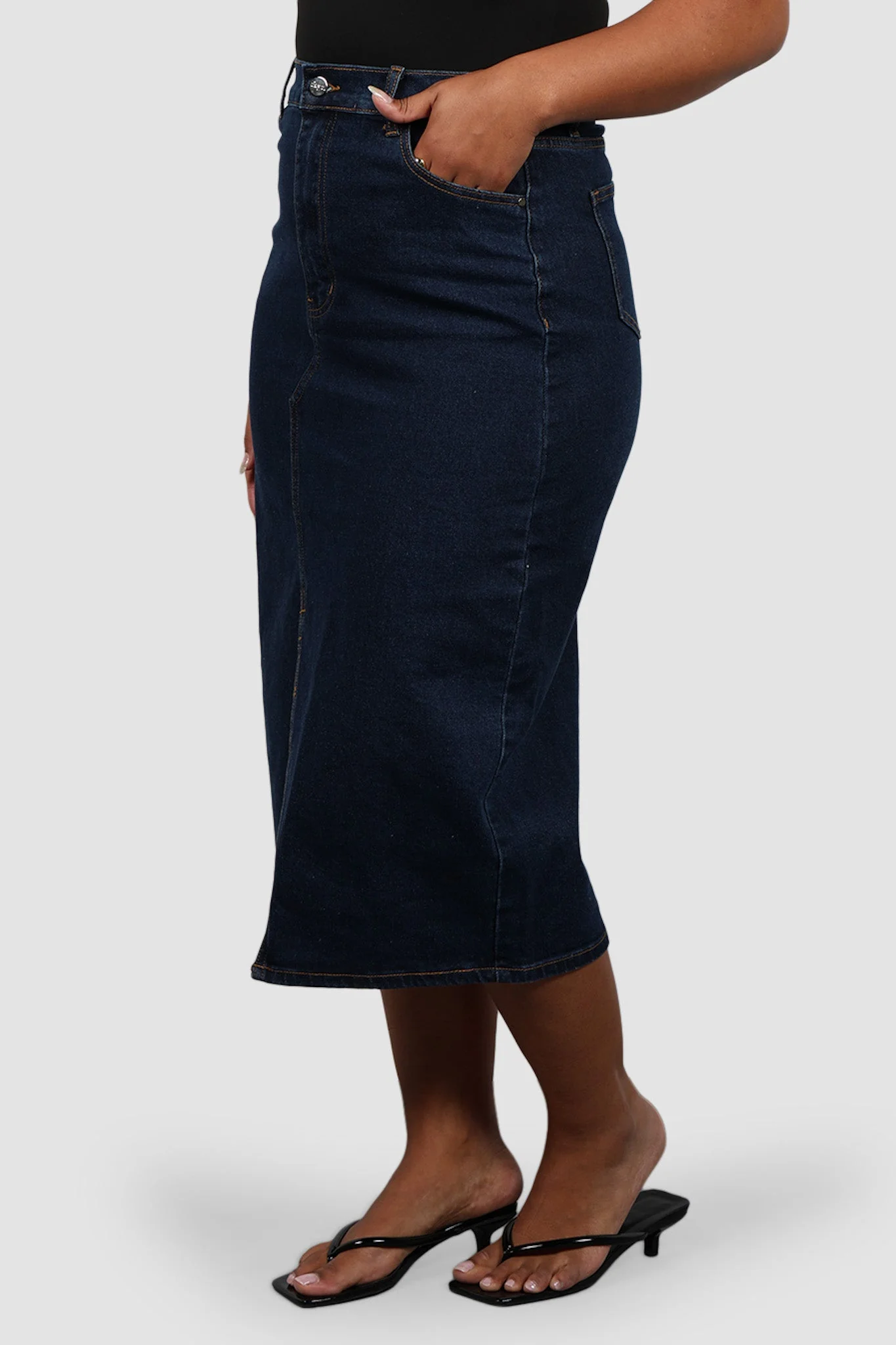 HUDSON MIDI SKIRT MIDNIGHT BLUE - Image 18