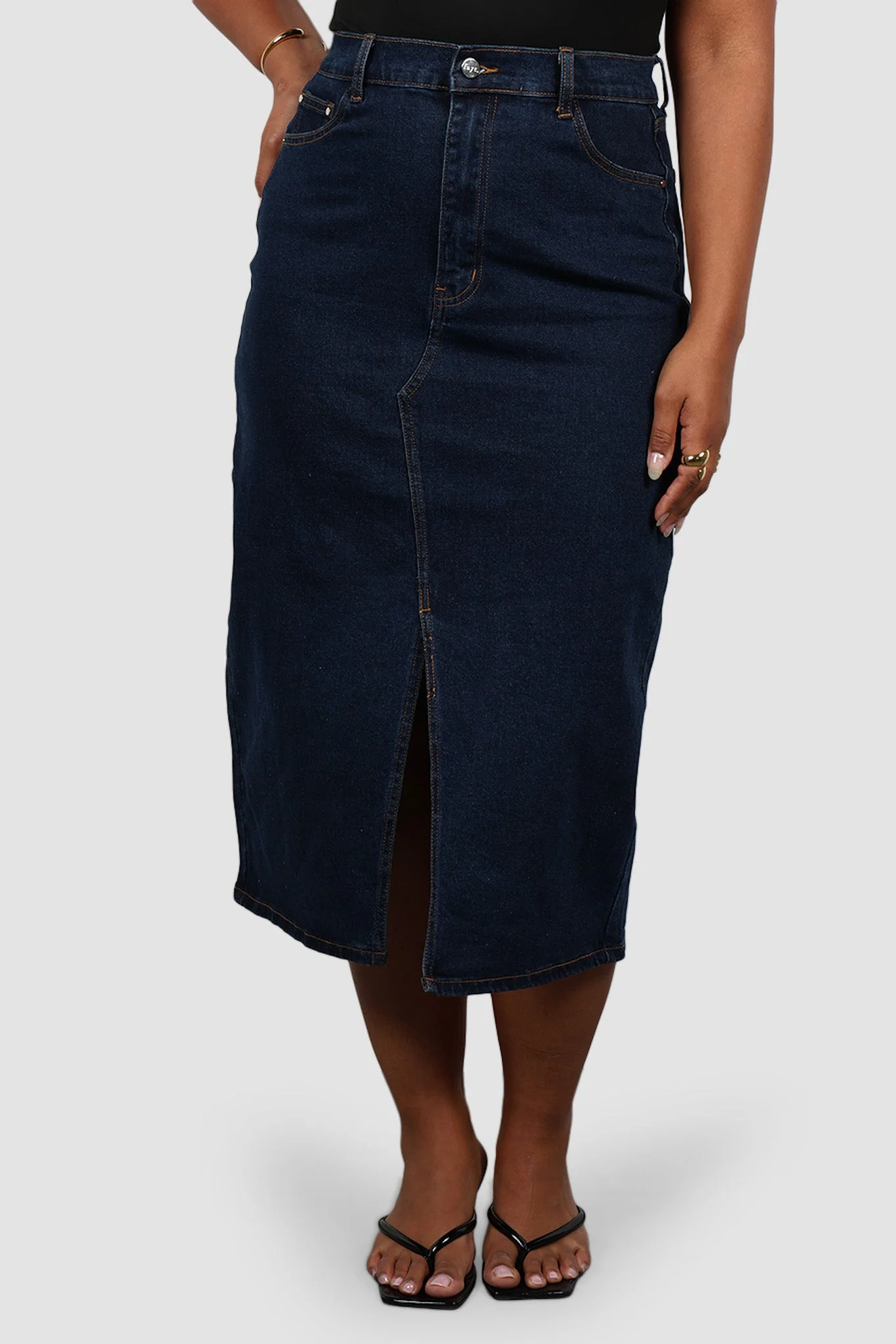 HUDSON MIDI SKIRT MIDNIGHT BLUE - Image 20