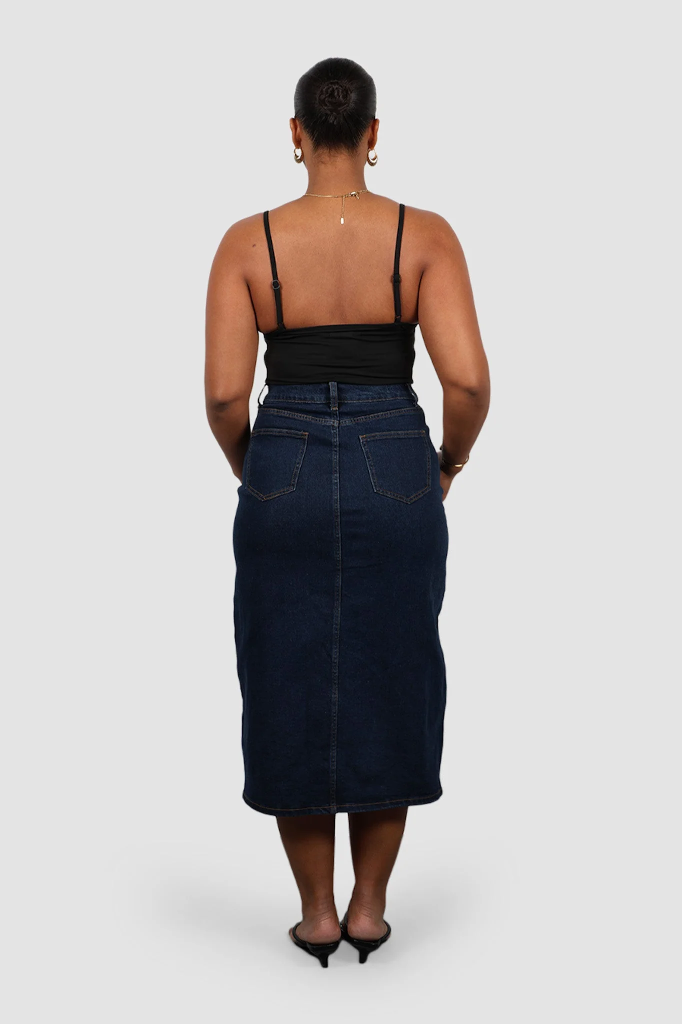 HUDSON MIDI SKIRT MIDNIGHT BLUE - Image 5
