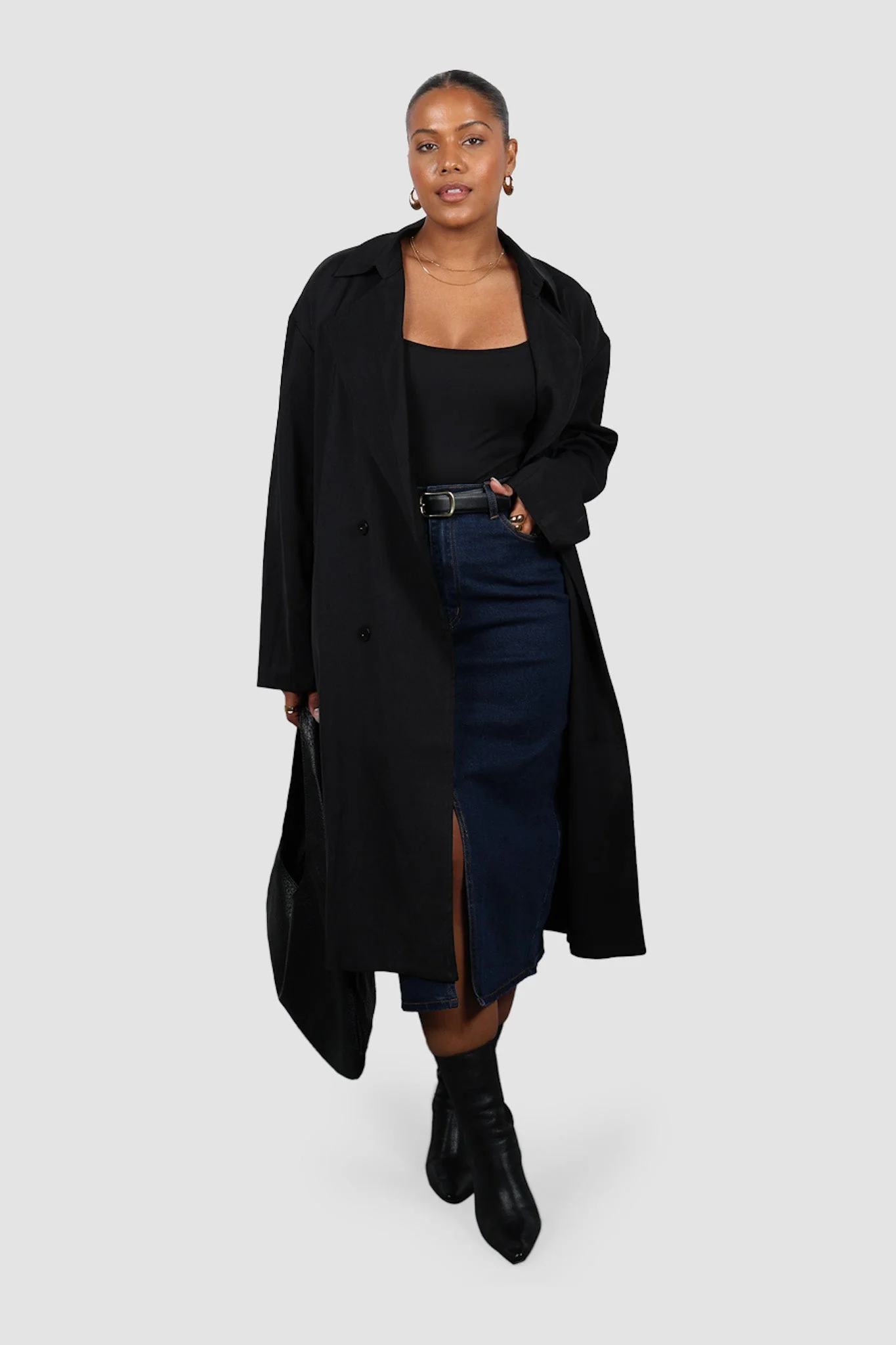HUDSON MIDI SKIRT MIDNIGHT BLUE - Image 6