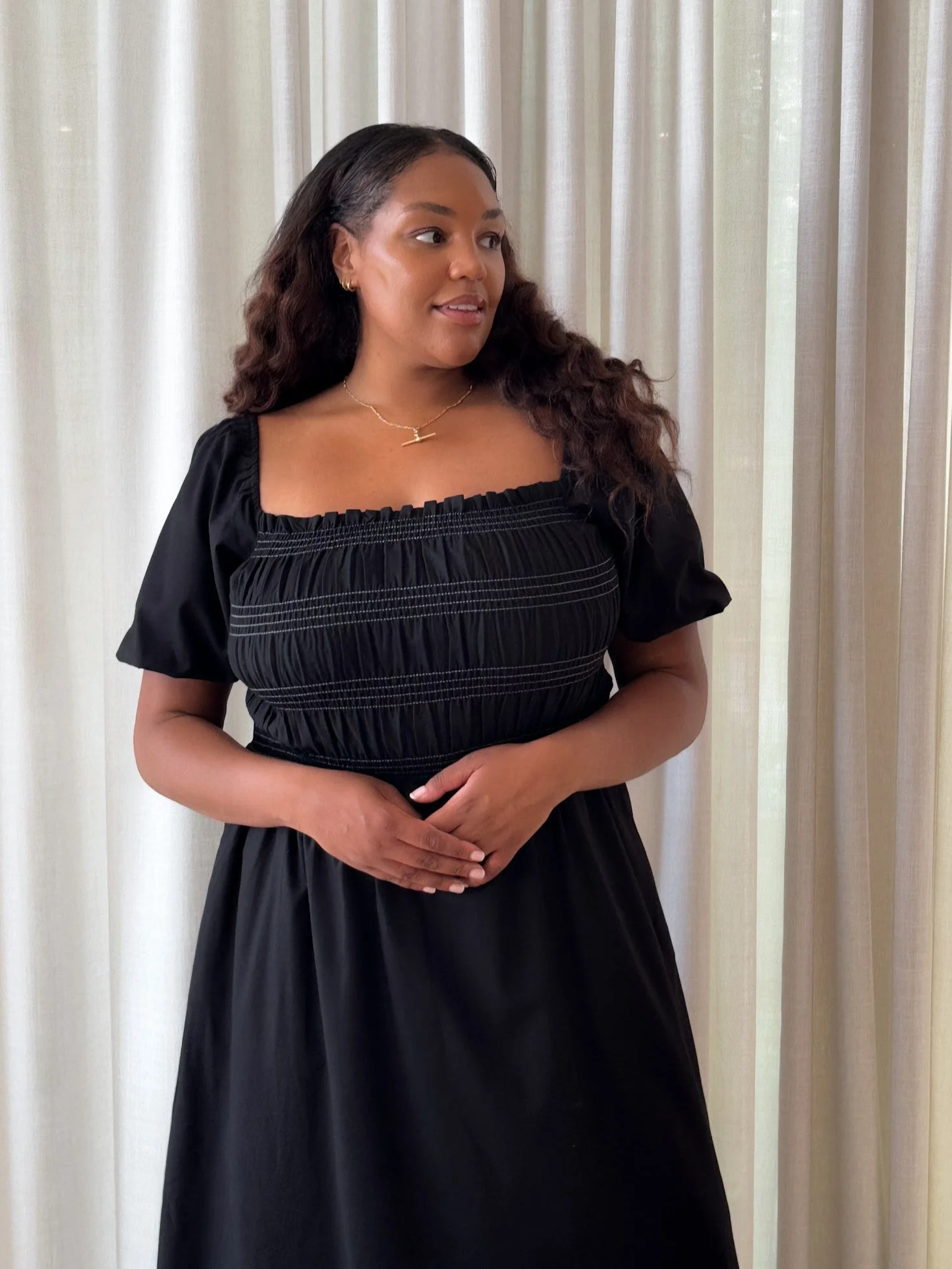 ISMAE MAXI DRESS BLACK CONTRAST - Image 2