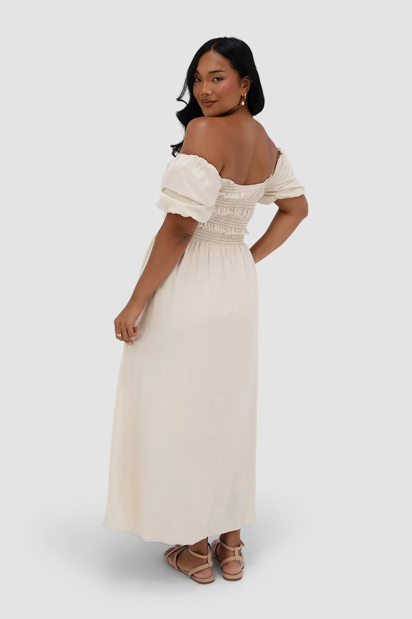 ISMAE MAXI DRESS NEUTRAL - Image 11
