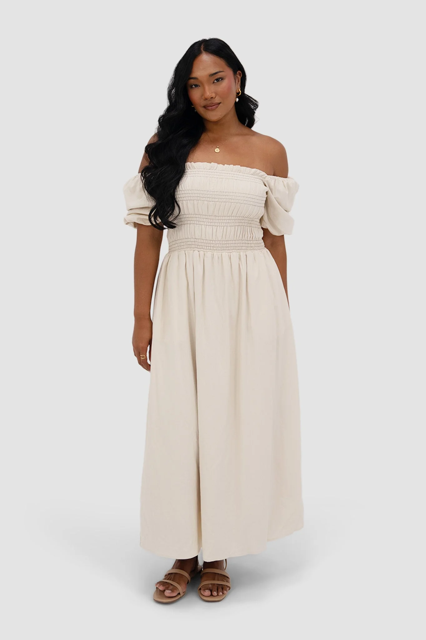 ISMAE MAXI DRESS NEUTRAL - Image 13