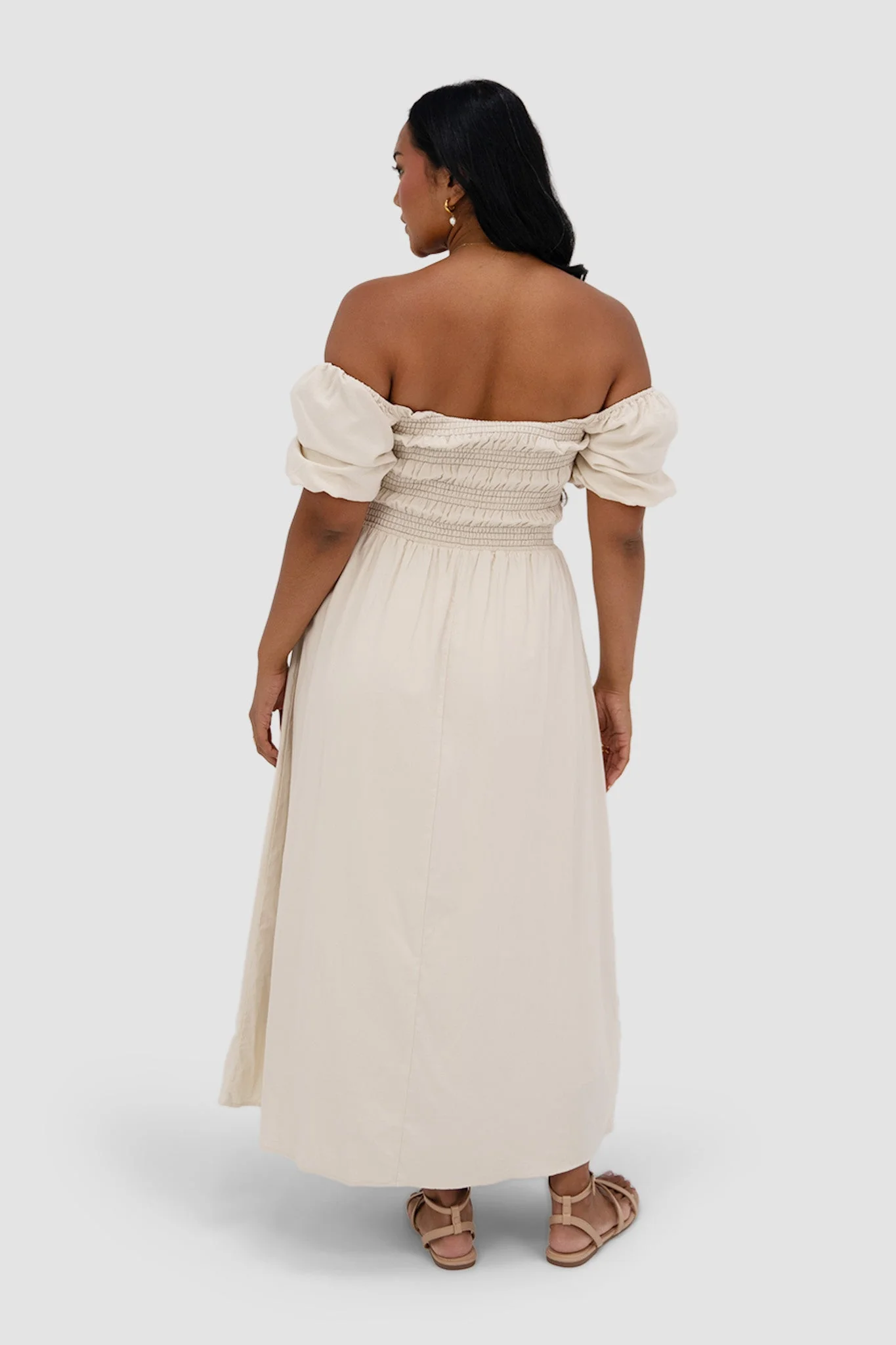 ISMAE MAXI DRESS NEUTRAL - Image 9