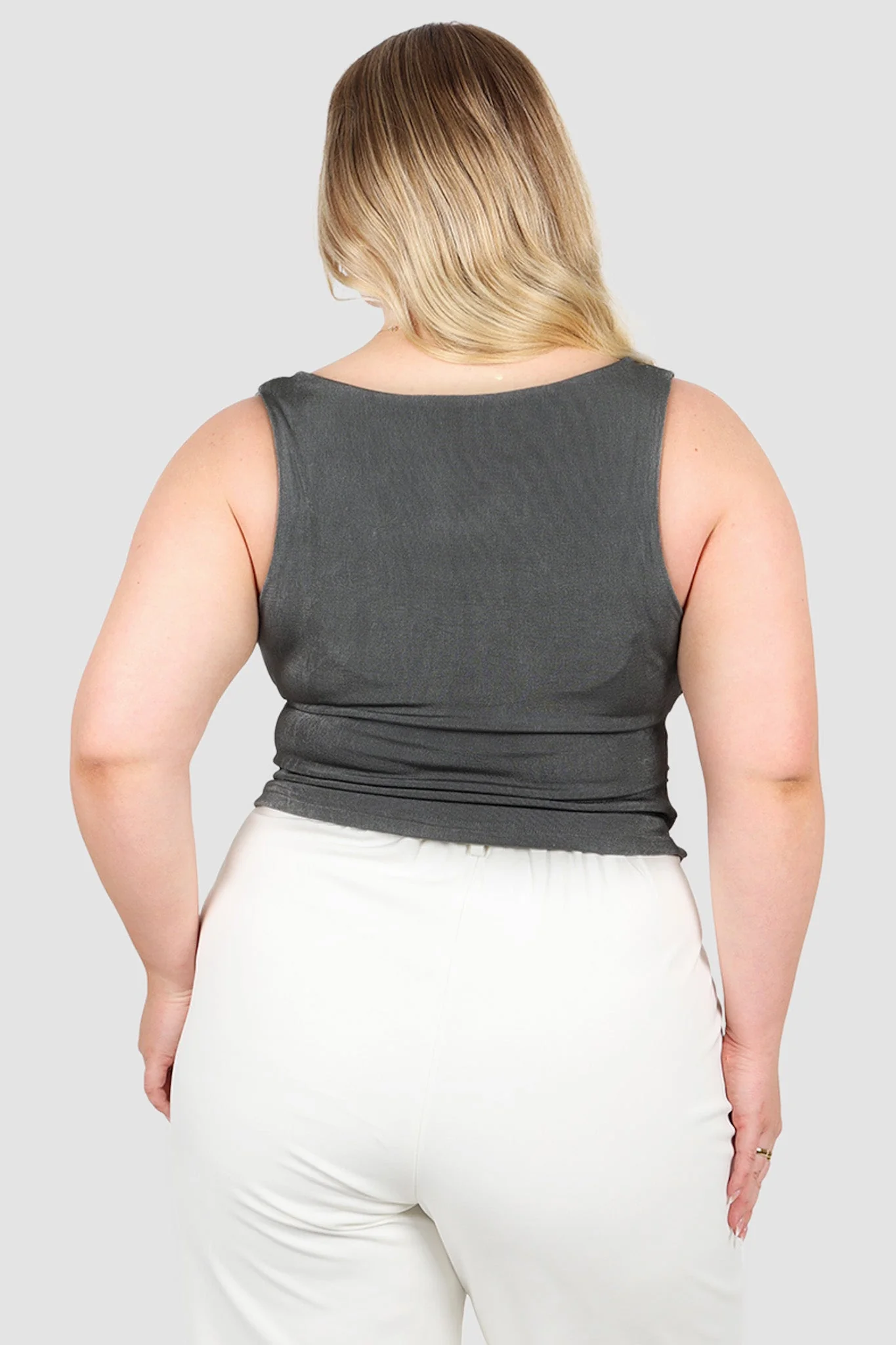 IVES COWL NECK TOP GUNMETAL - Image 17