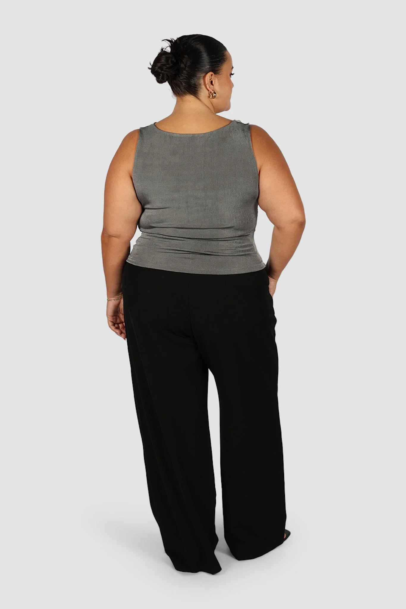 IVES COWL NECK TOP GUNMETAL - Image 8