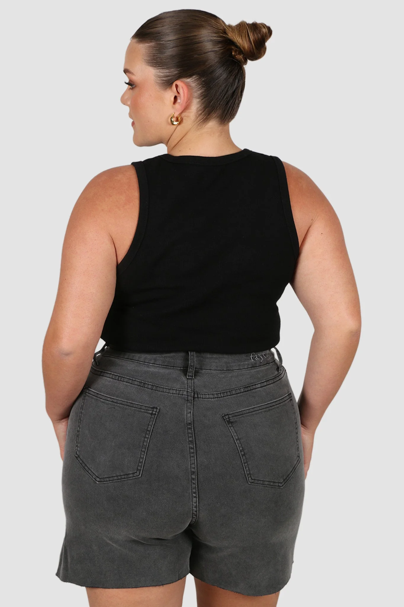 JAGGER DENIM SHORT GREY WASH - Image 5