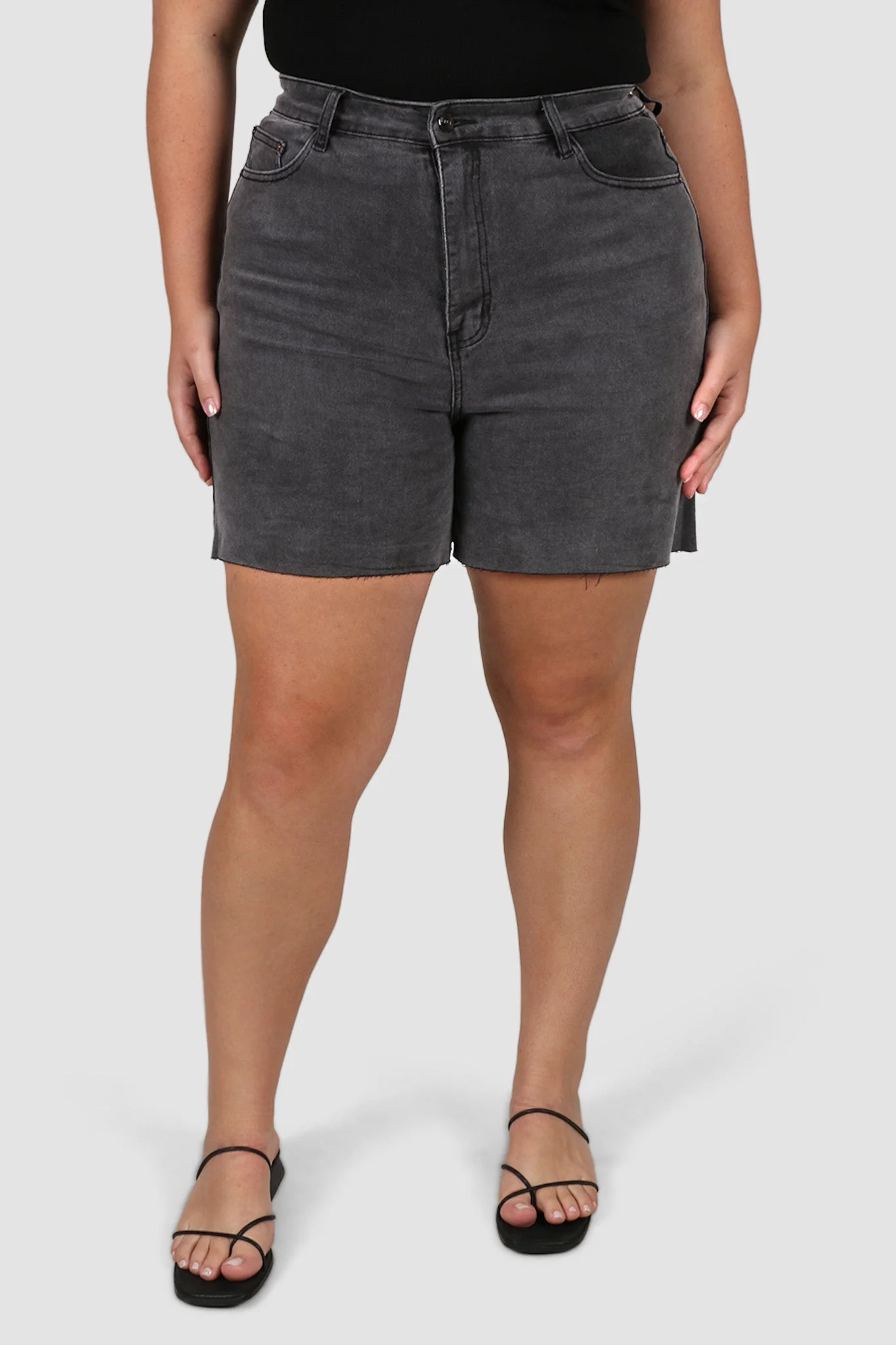 JAGGER DENIM SHORT GREY WASH - Image 7