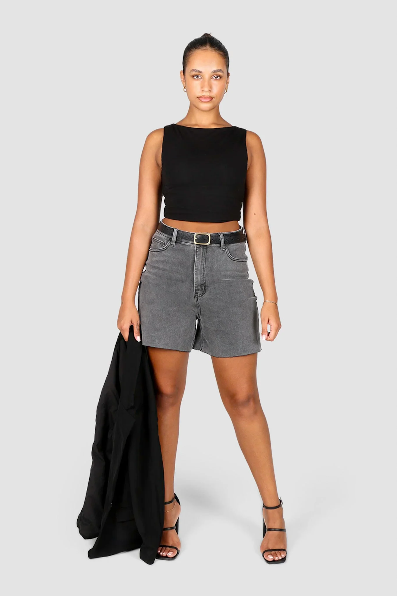 JAGGER DENIM SHORT GREY WASH - Image 9