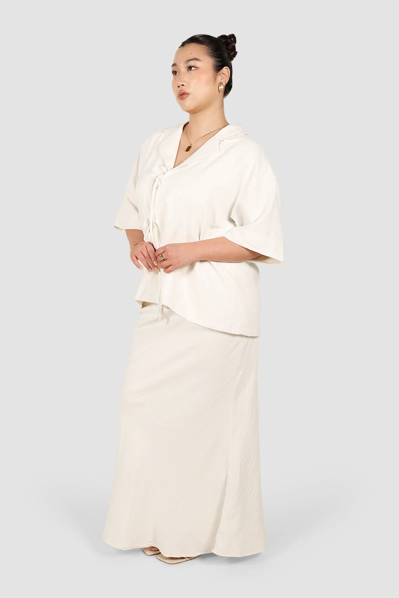 JUNIE OVERSIZED SHIRT PEARL - Image 3