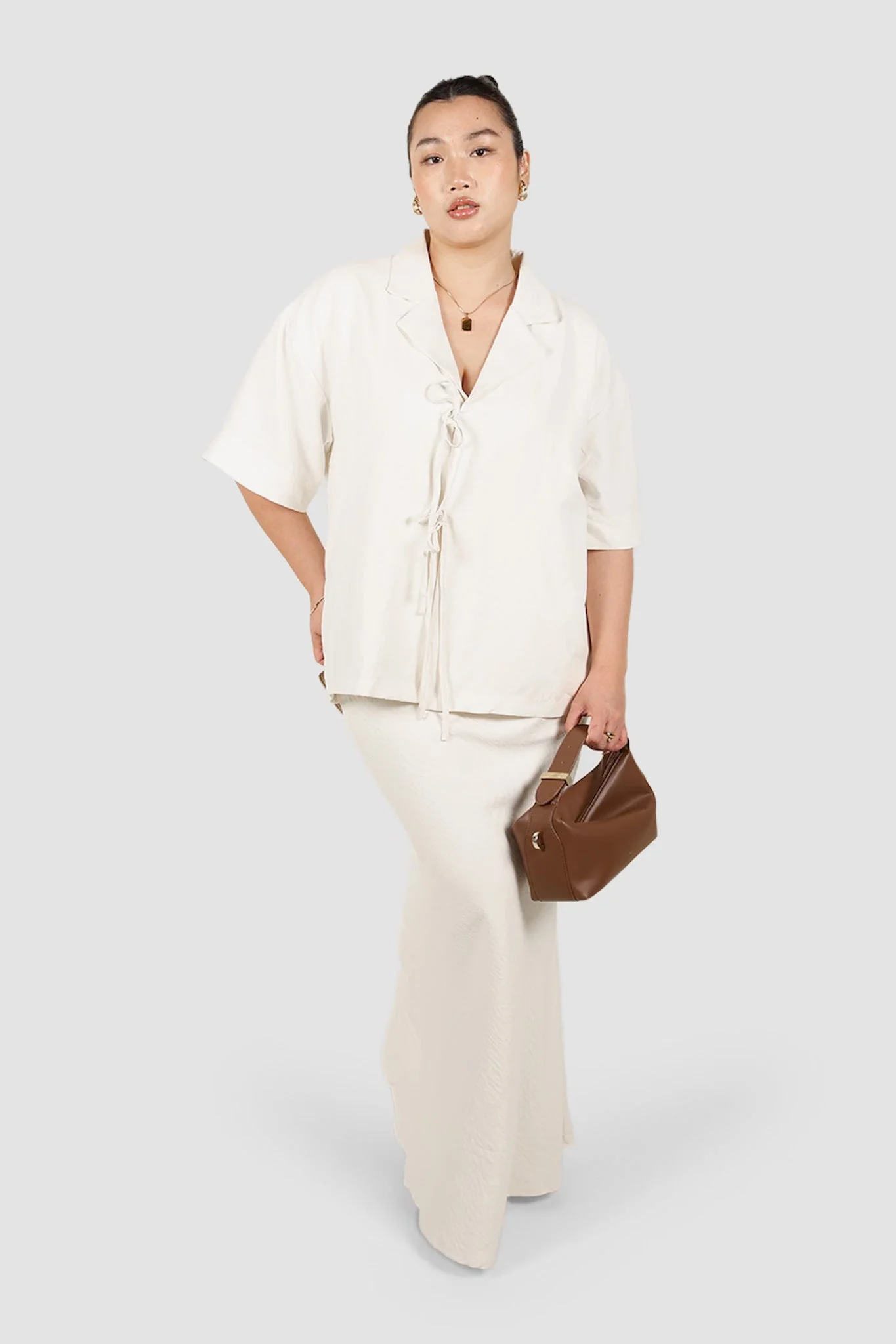 JUNIE OVERSIZED SHIRT PEARL - Image 6