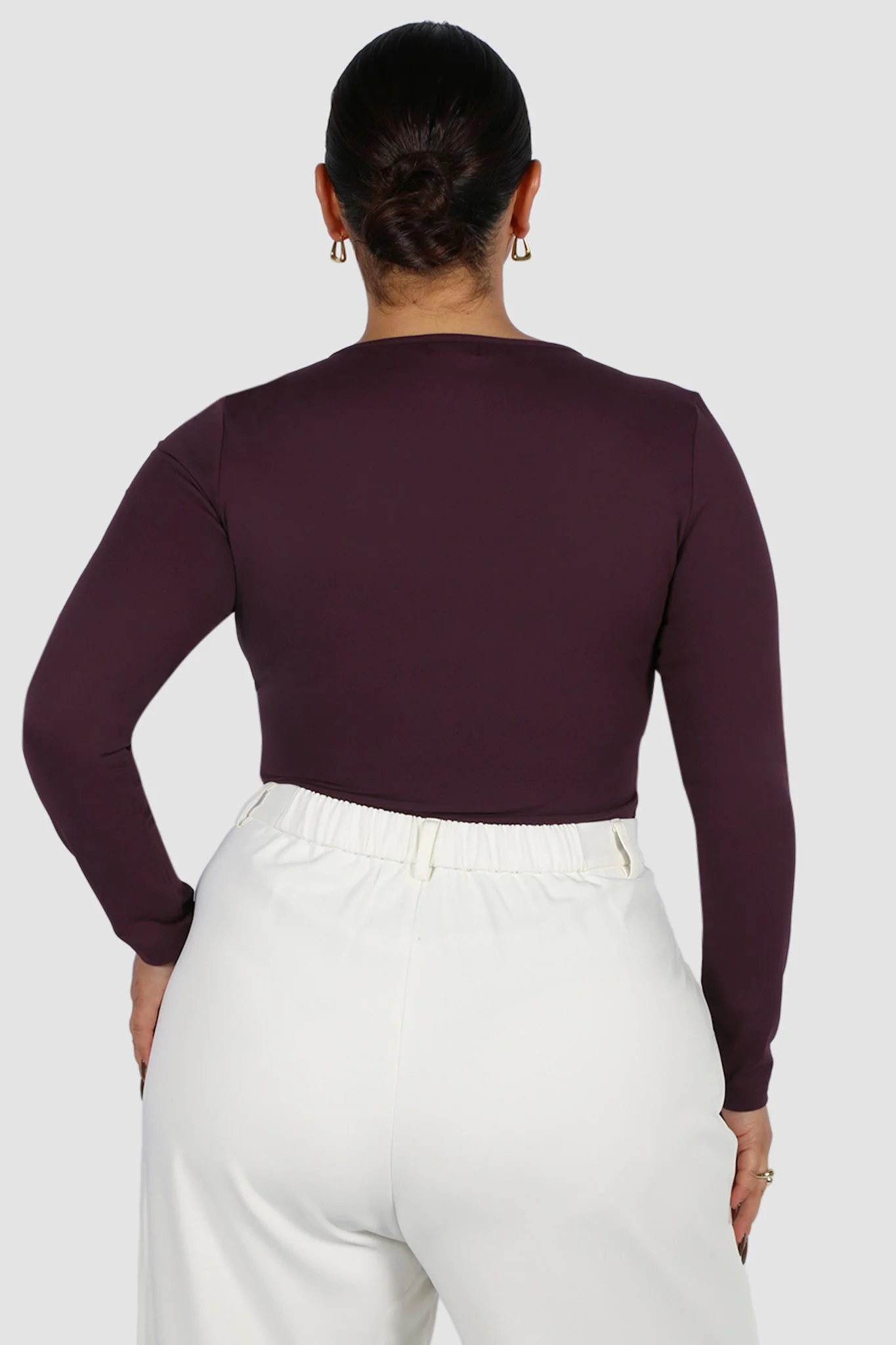 L/S BODYSUIT DEEP PLUM - Image 8