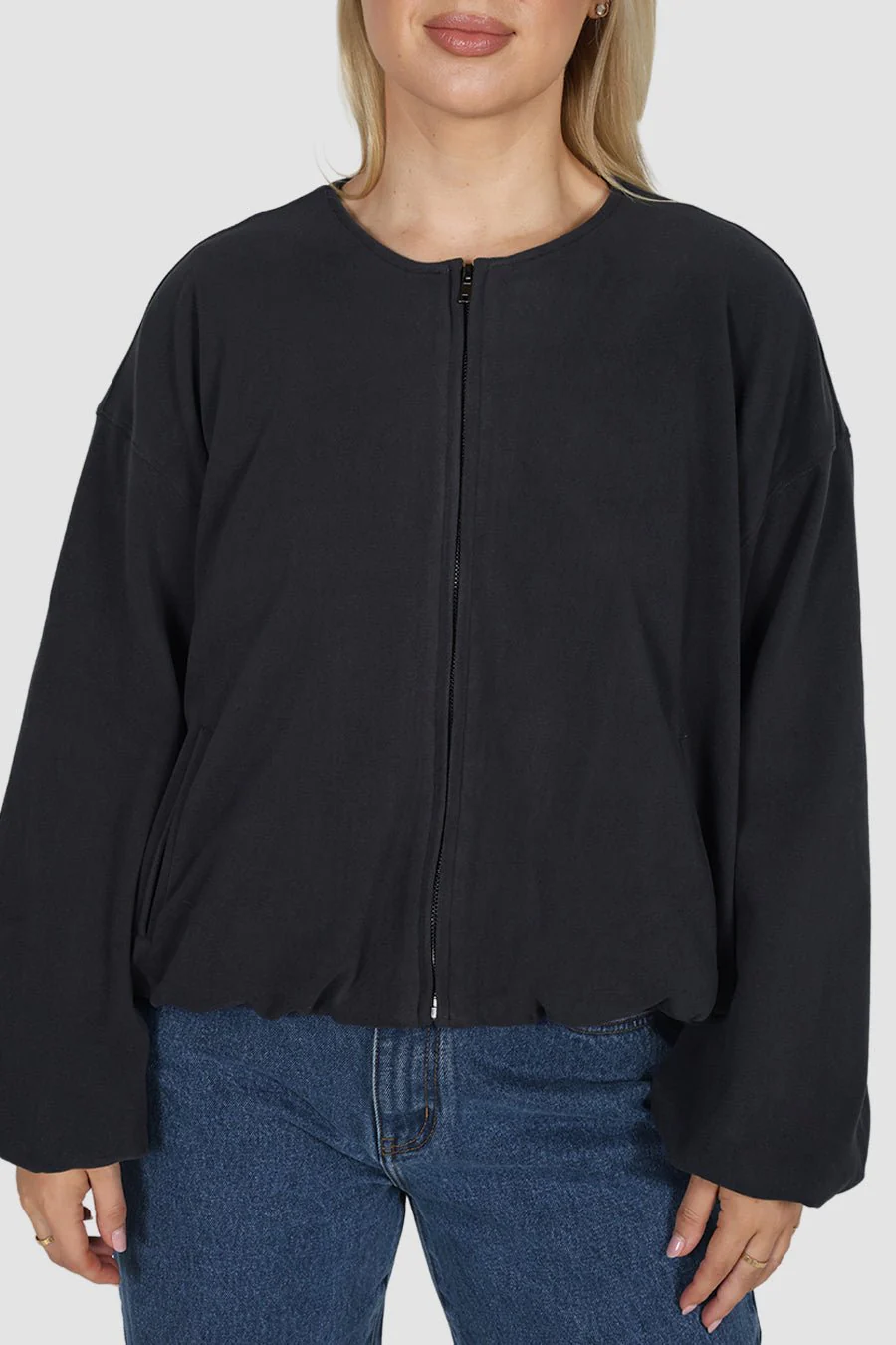 LAKIN BOMBER JACKET CHARCOAL - Image 4