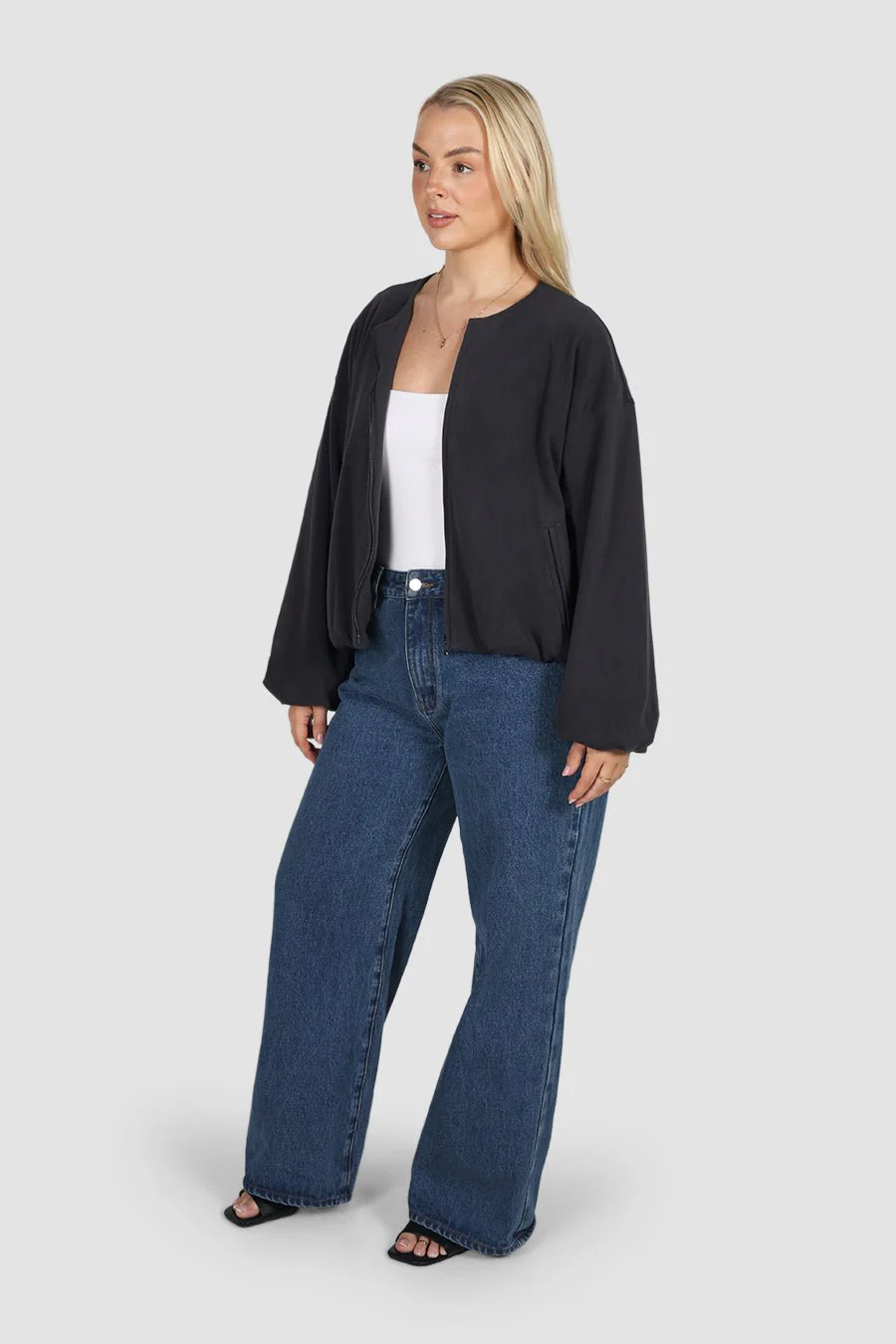 LAKIN BOMBER JACKET CHARCOAL - Image 6