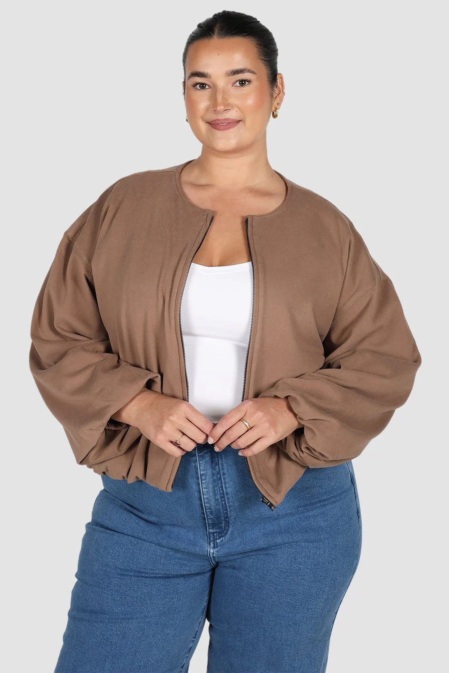 LAKIN BOMBER JACKET MOCHA - Image 2