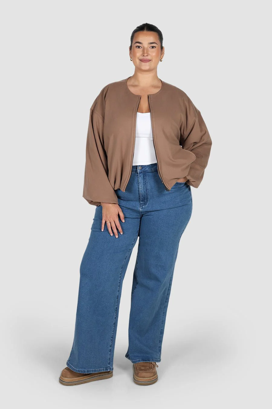 LAKIN BOMBER JACKET MOCHA - Image 3