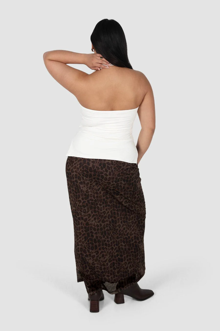 LALITA MAXI SKIRT CHOC LEOPARD - Image 6