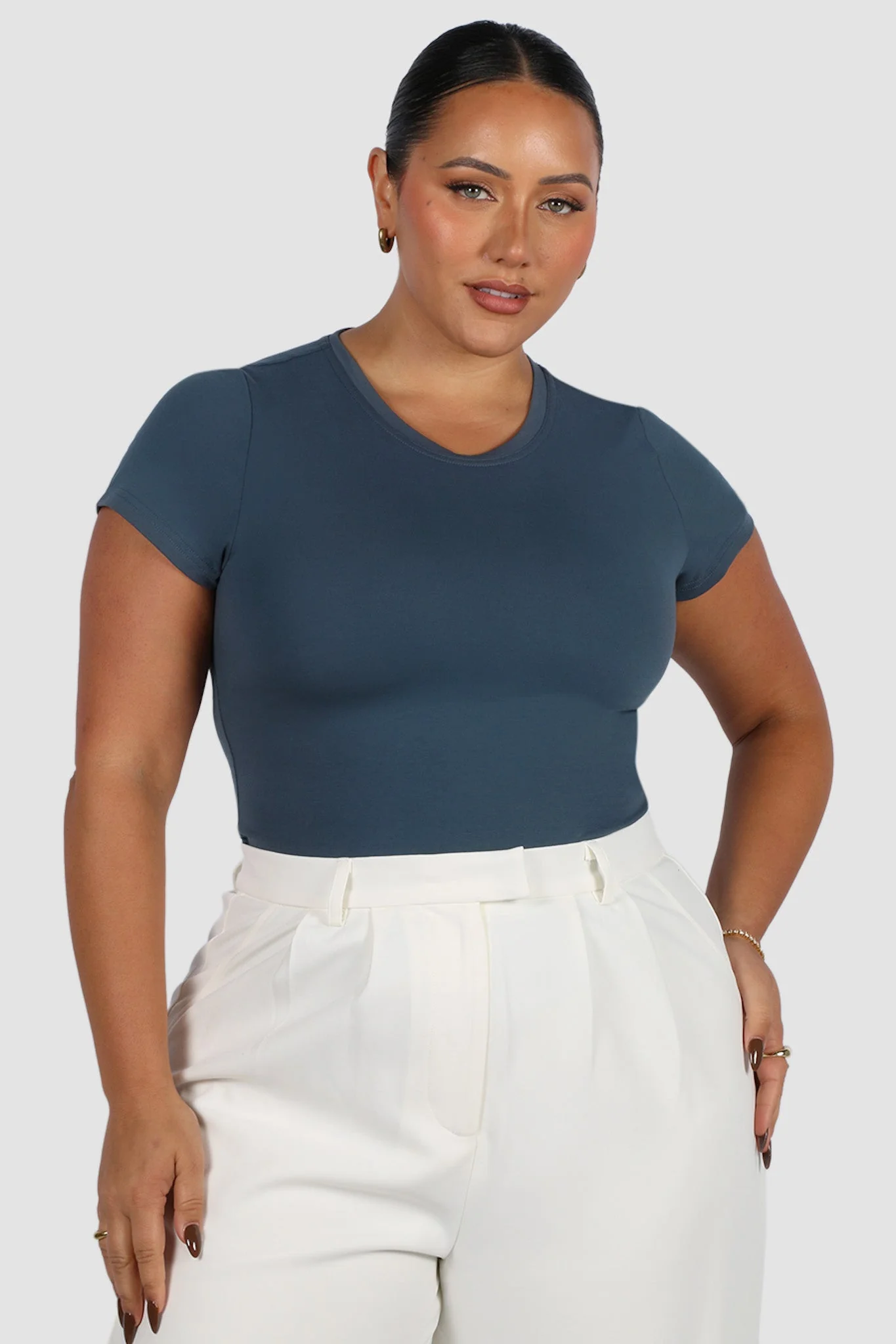 LIGHT BUTTERY TEE DEEP OCEAN - Image 6