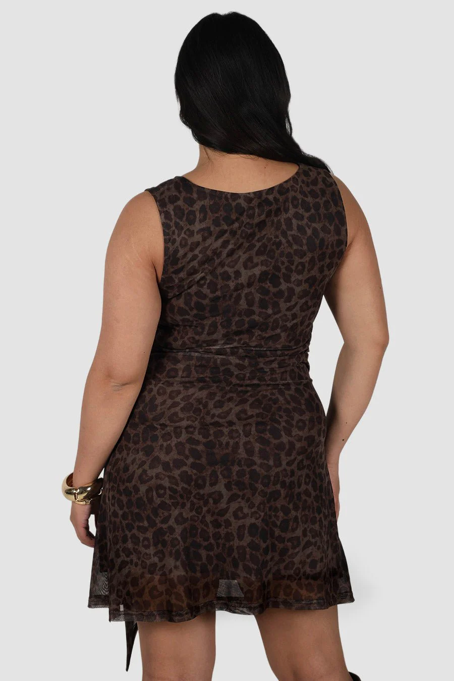 LISETTE MINI DRESS CHOC LEOPARD - Image 4