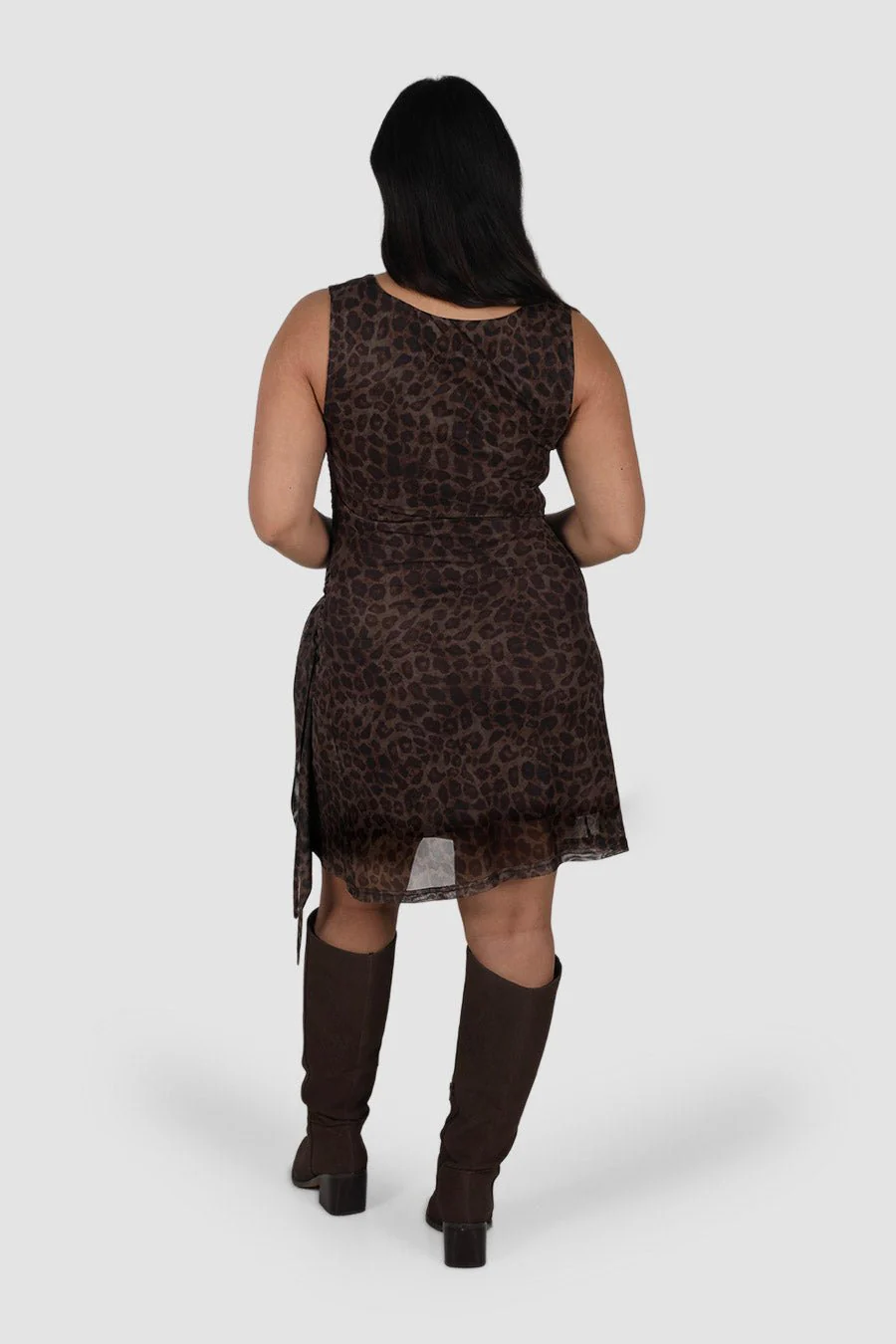 LISETTE MINI DRESS CHOC LEOPARD - Image 5