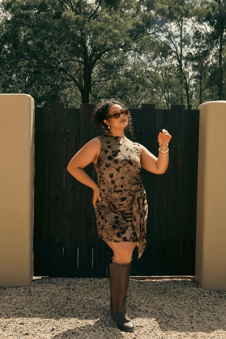 LISETTE MINI DRESS SEPIA PETAL