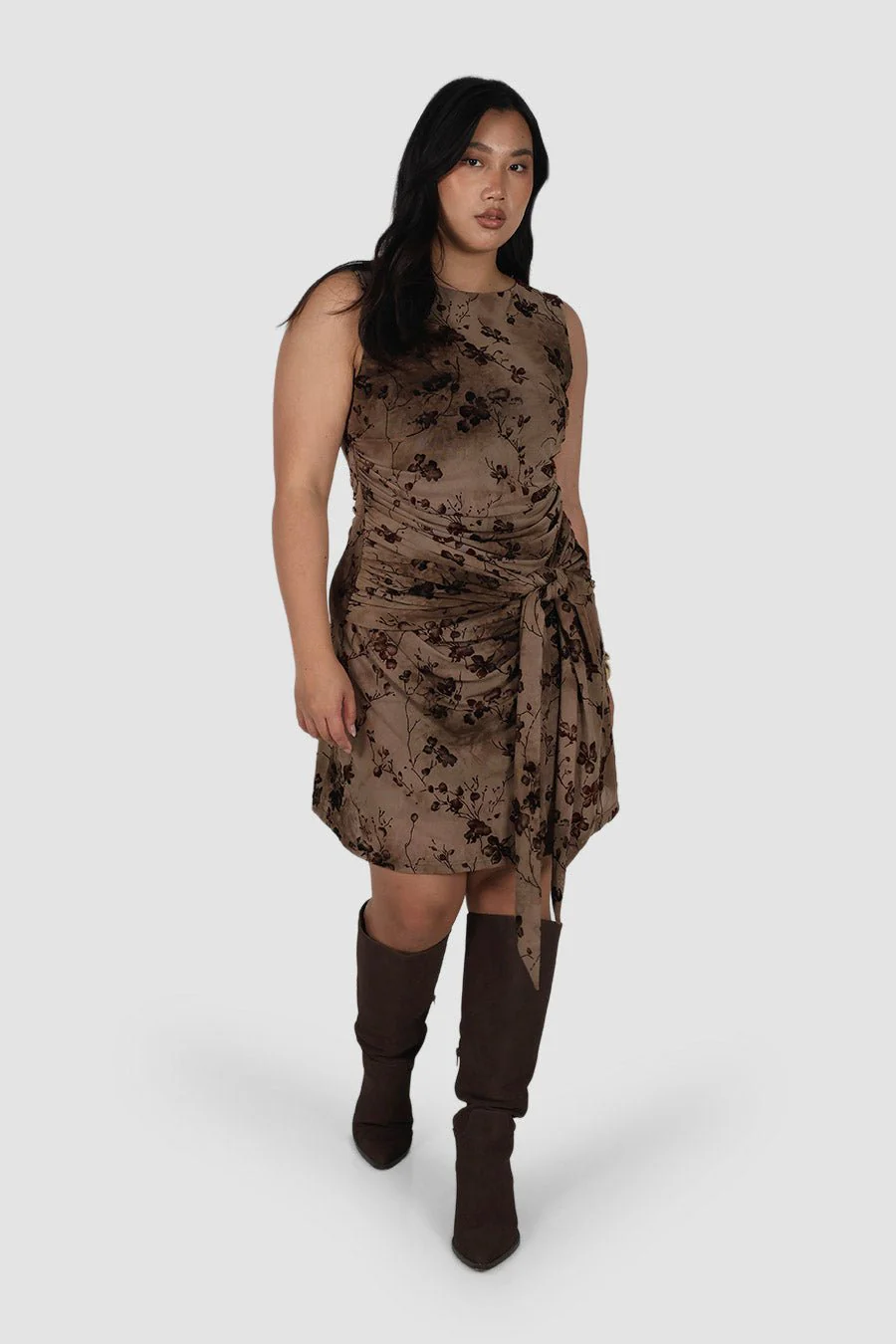 LISETTE MINI DRESS SEPIA PETAL - Image 3