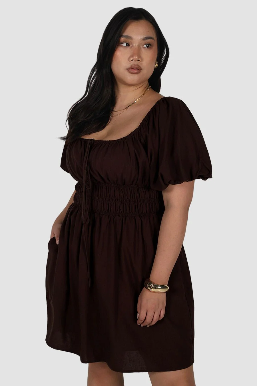 LUMA MINI DRESS ESPRESSO - Image 3