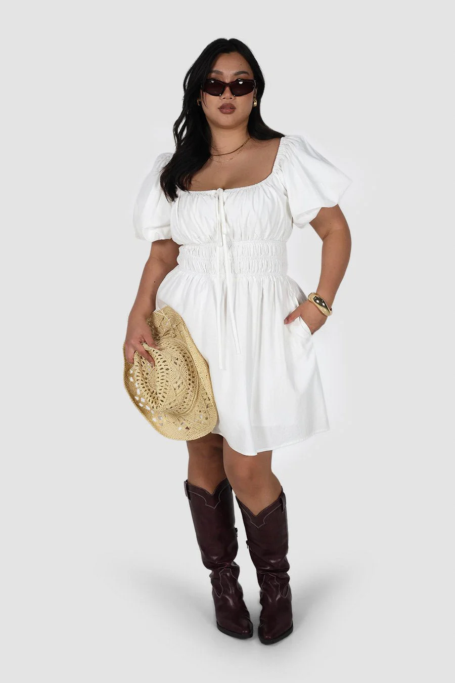 LUMA MINI DRESS WHITE - Image 2