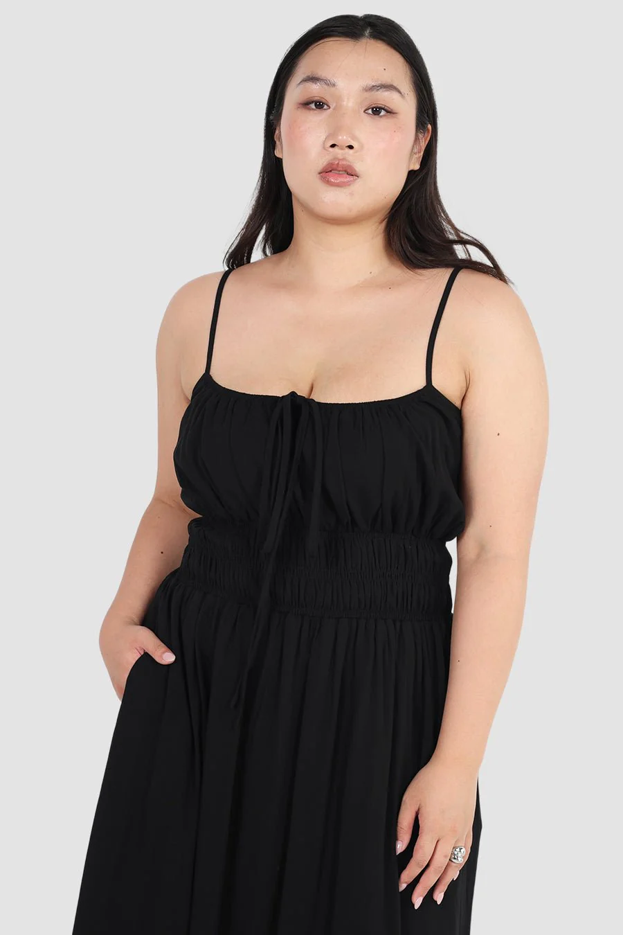 LUNARA MAXI DRESS BLACK - Image 2